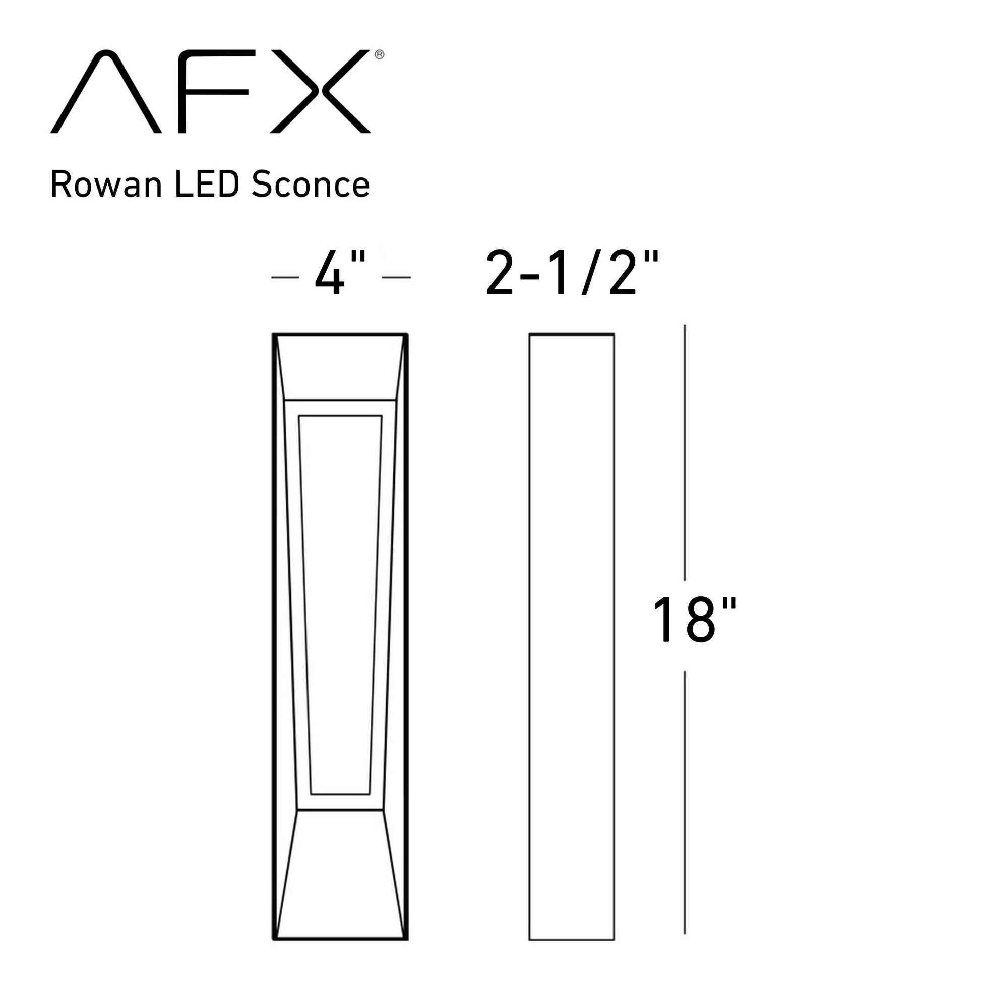 Rowan 18" LED Wall Sconce, White Finish - Bees Lighting