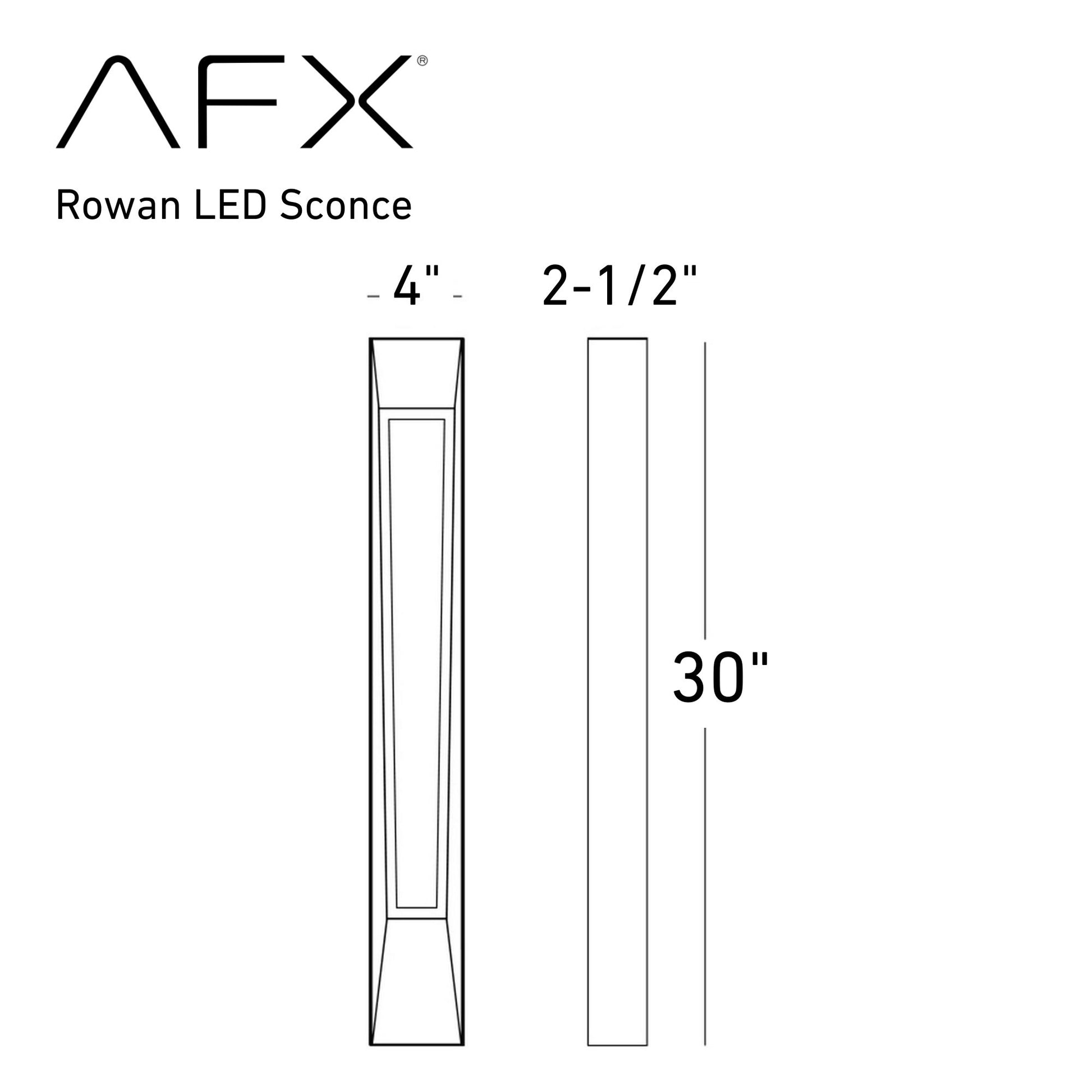 Rowan 30" LED Wall Sconce, Satin Nickel Finish - Bees Lighting