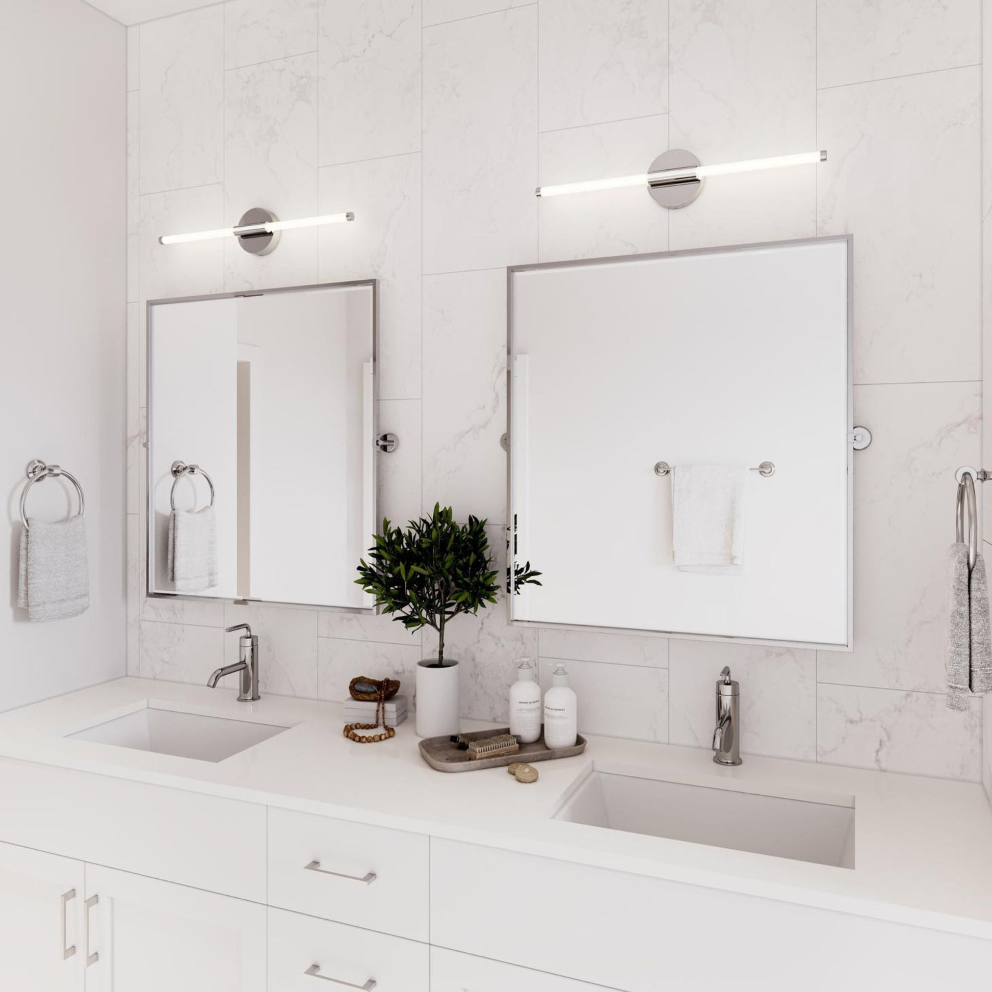 Rusnak 36" LED Vanity, Polished Chrome Finish - Bees Lighting