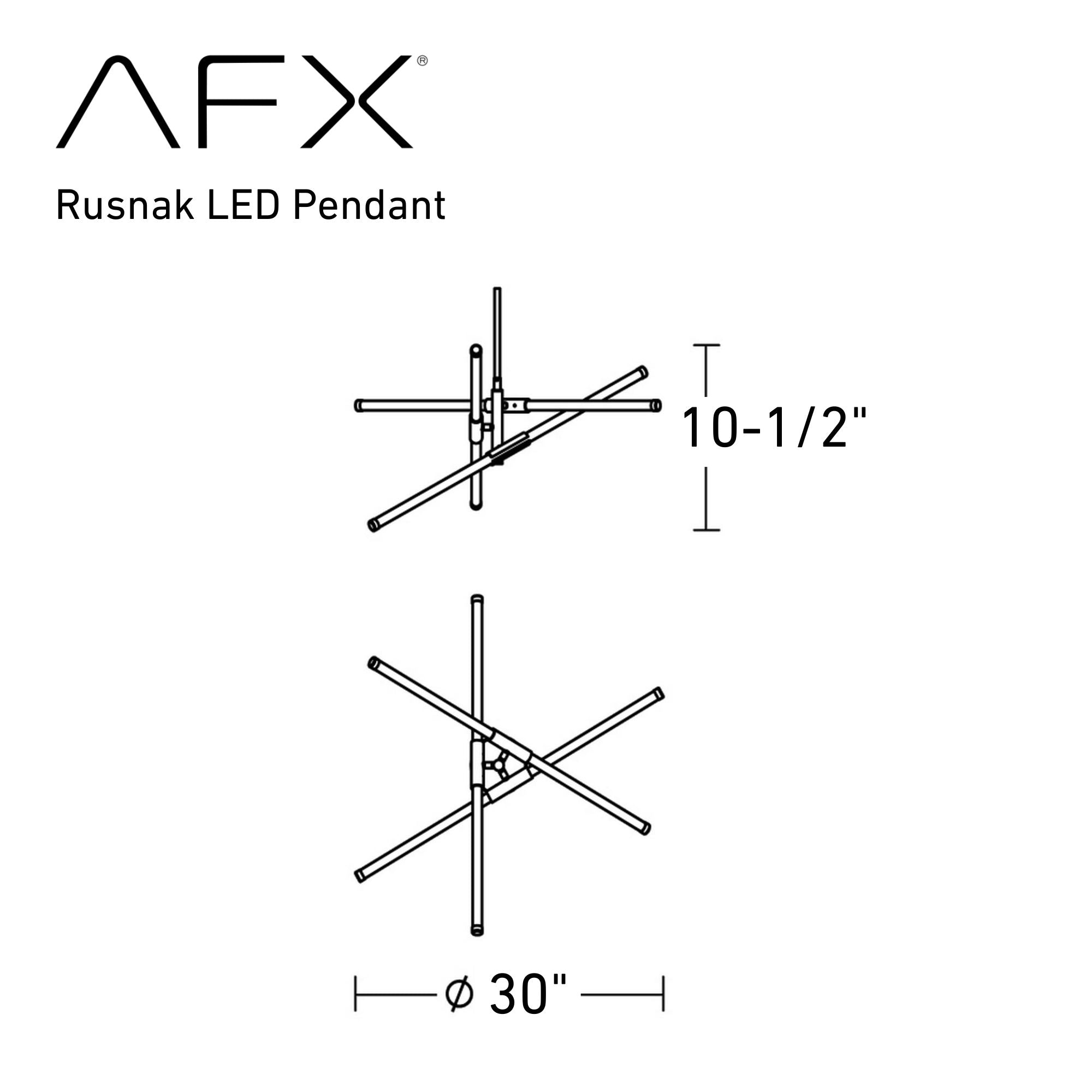 Rusnak 3 Lights 30 In. LED Pendant Light Satin Brass Finish - Bees Lighting