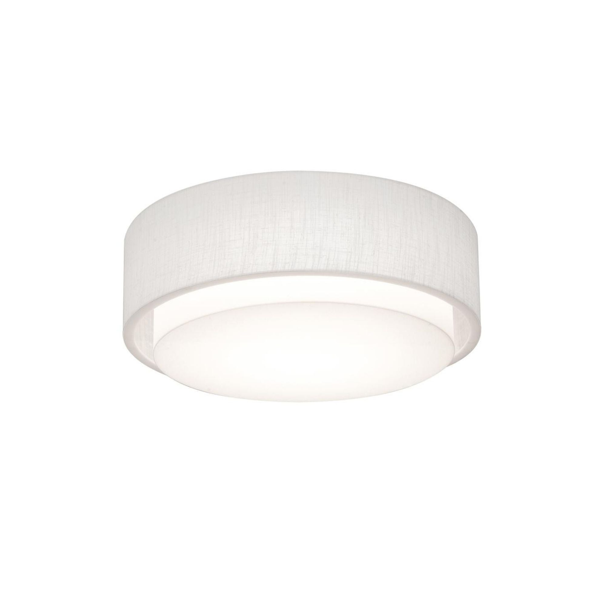 Sanibel 16" LED Flush Mount, Linen White Finish