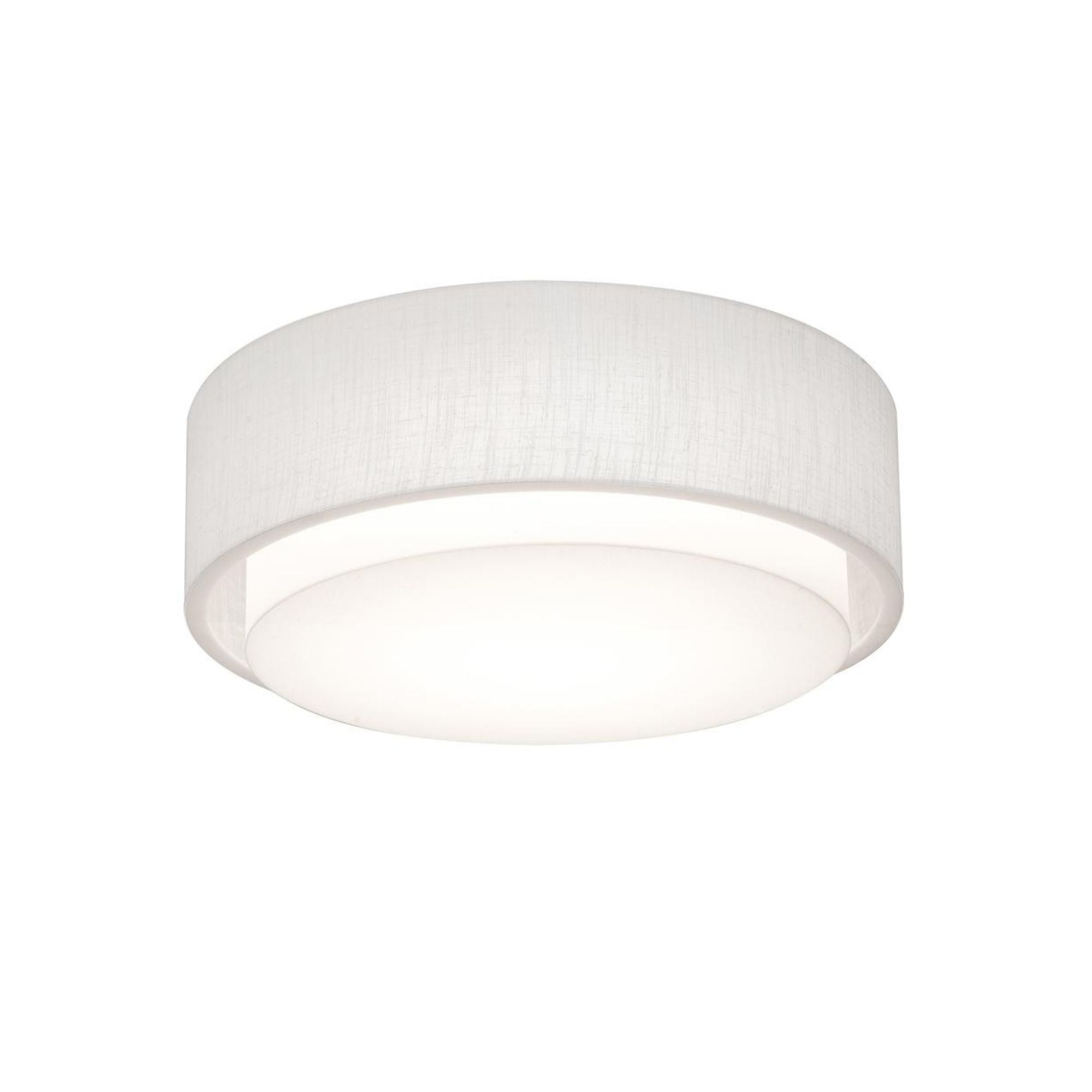 Sanibel 18" 3-Light Flush Mount, Linen White Finish