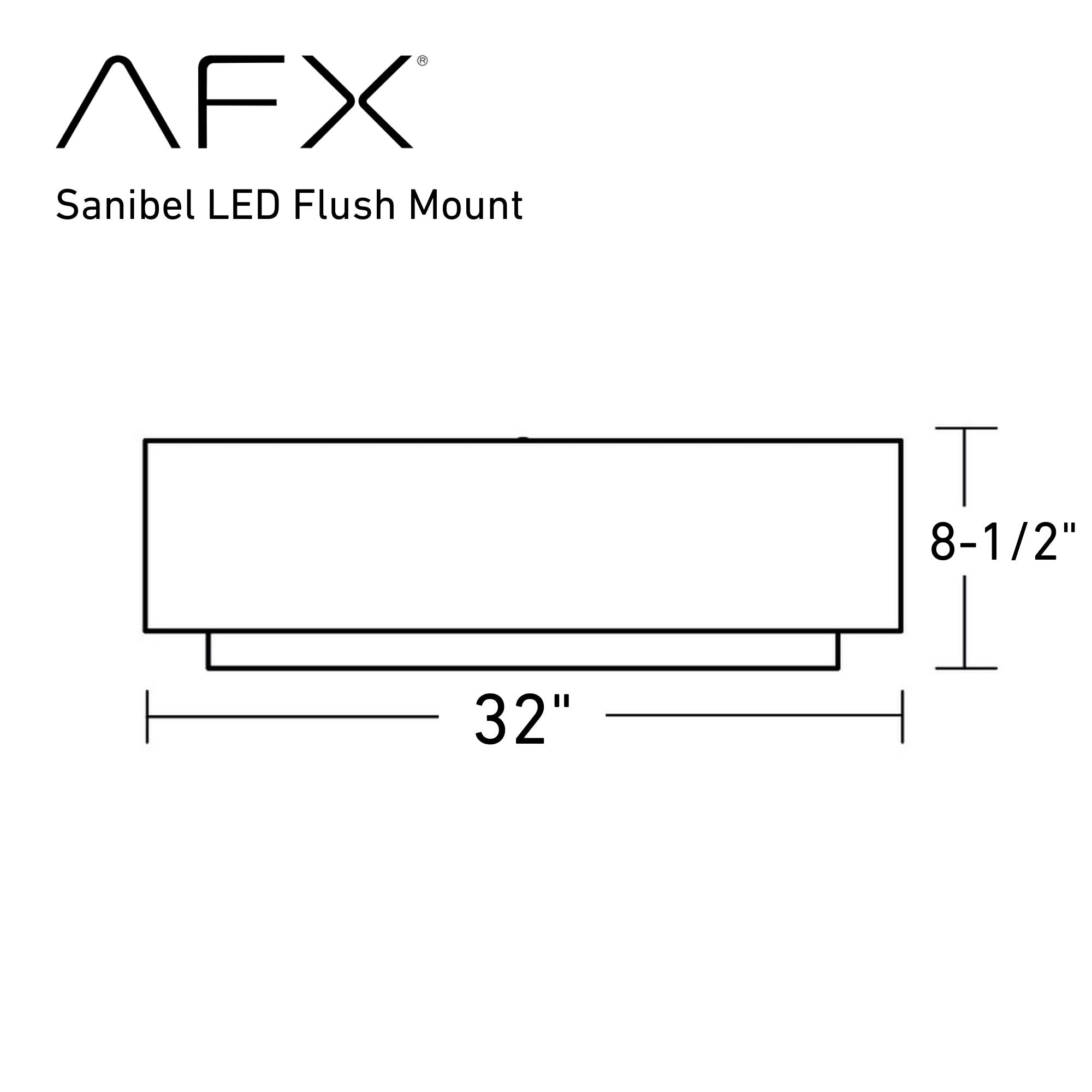 Sanibel 32" LED Flush Mount, Jute Finish