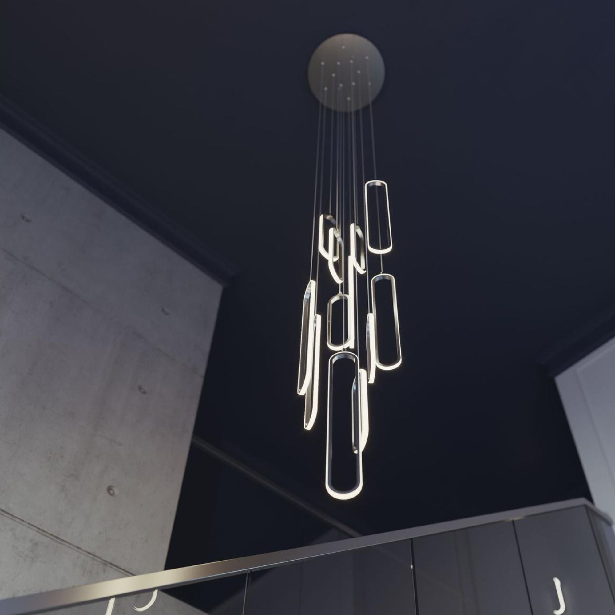 Sienna 18'' 12 Lights Round LED Pendant Light, Painted Nickel Finish - Bees Lighting