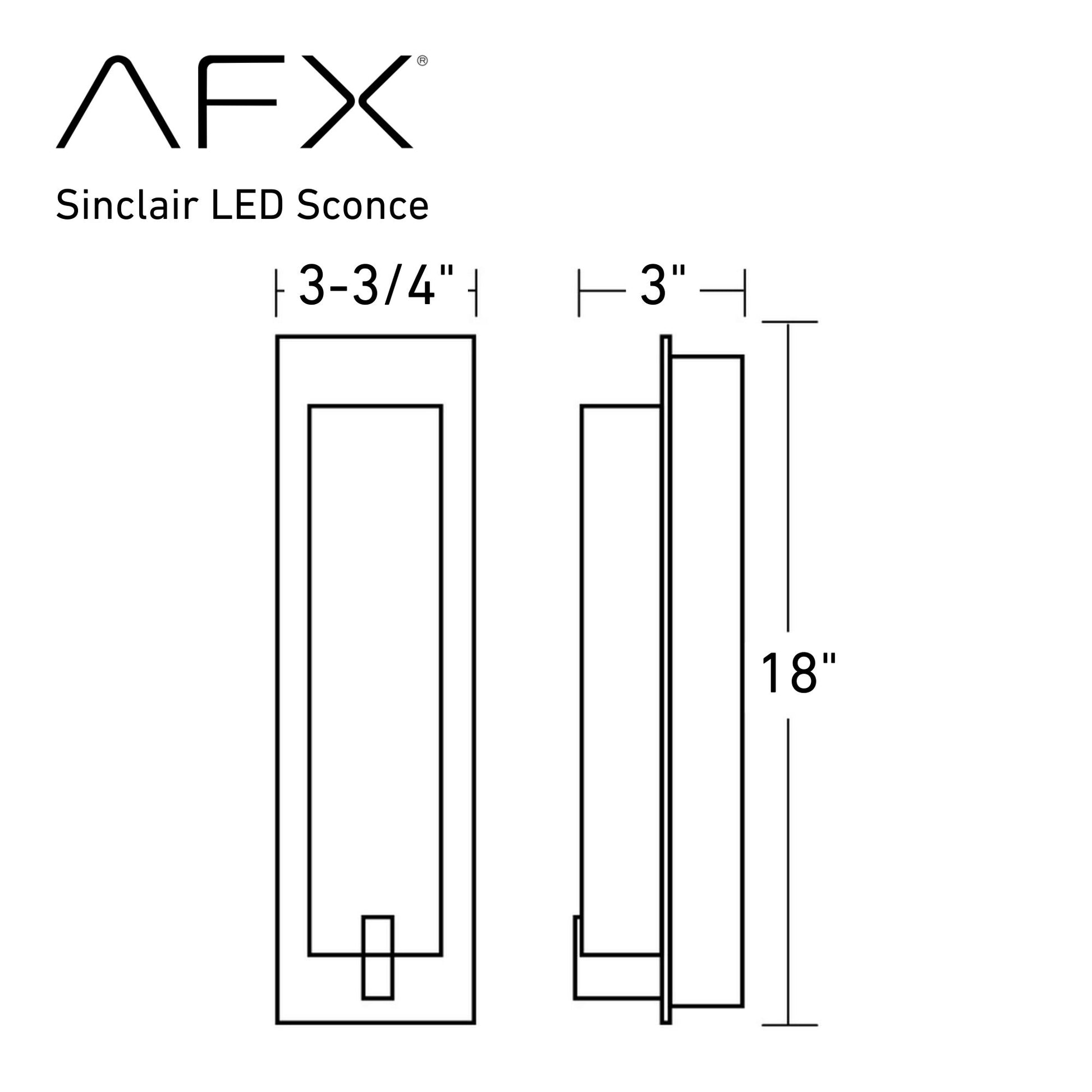Sinclair 18" LED Wall Sconce, Satin Nickel Finish - Bees Lighting