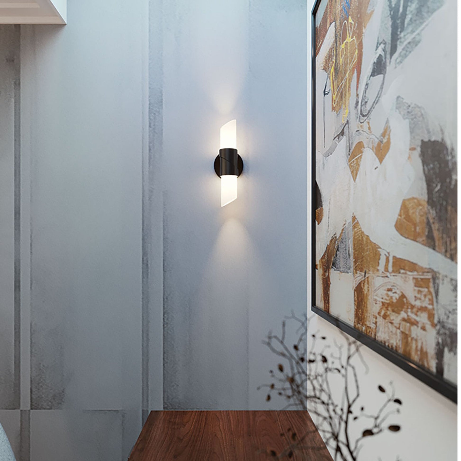 Slice 13" LED Wall Sconce, Black Finish - Bees Lighting