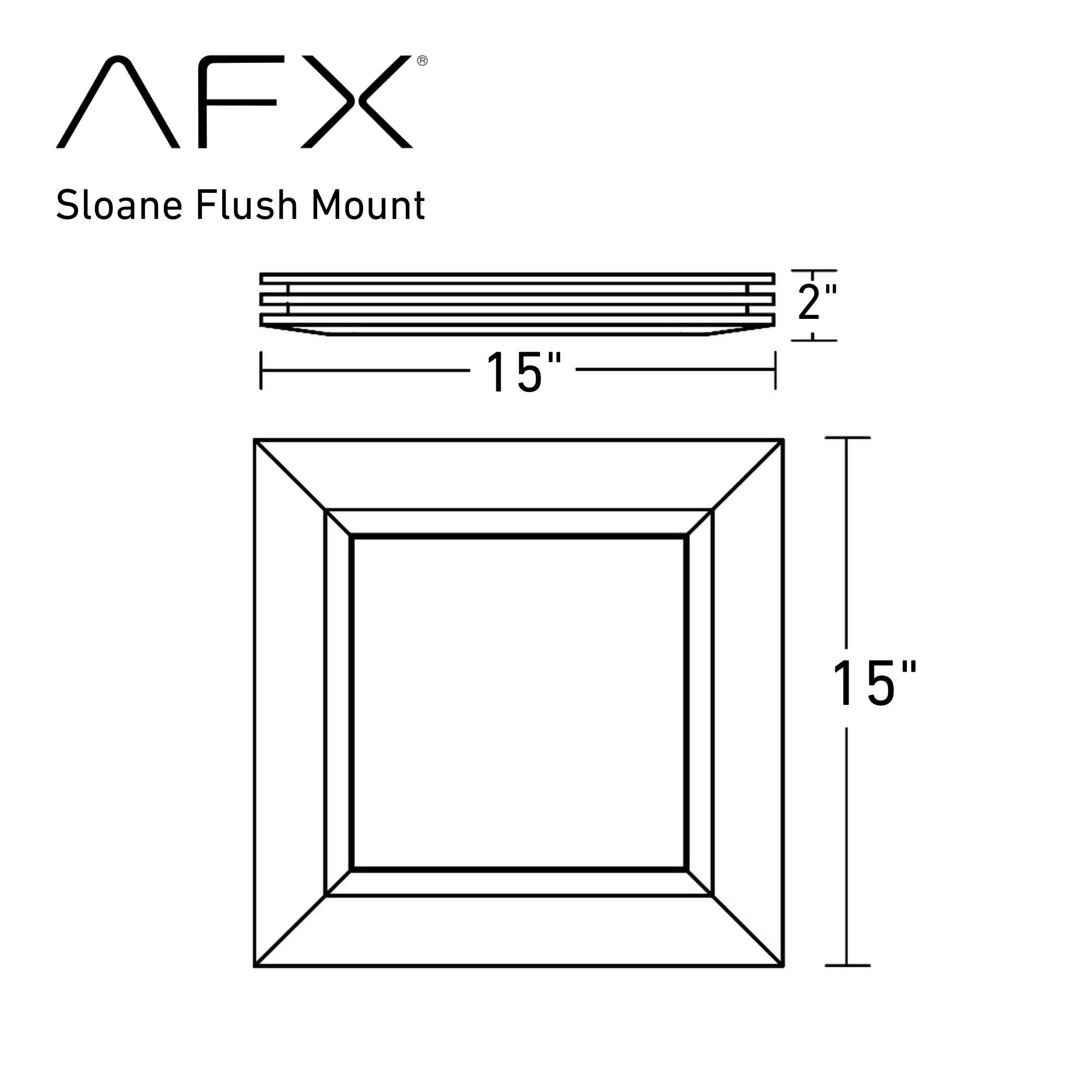 Sloane 15" LED Flush Mount, Satin Nickel Finish