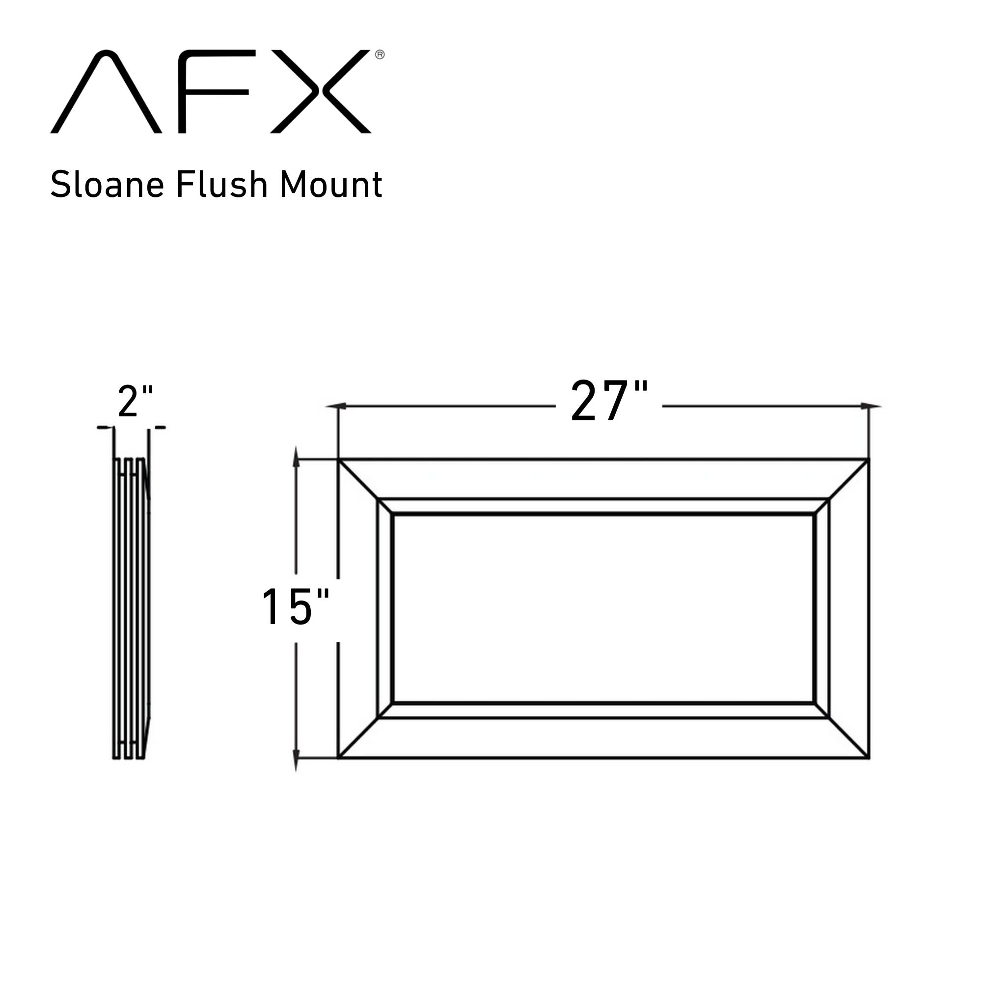 Sloane 27" LED Linear Flush Mount, White Finish