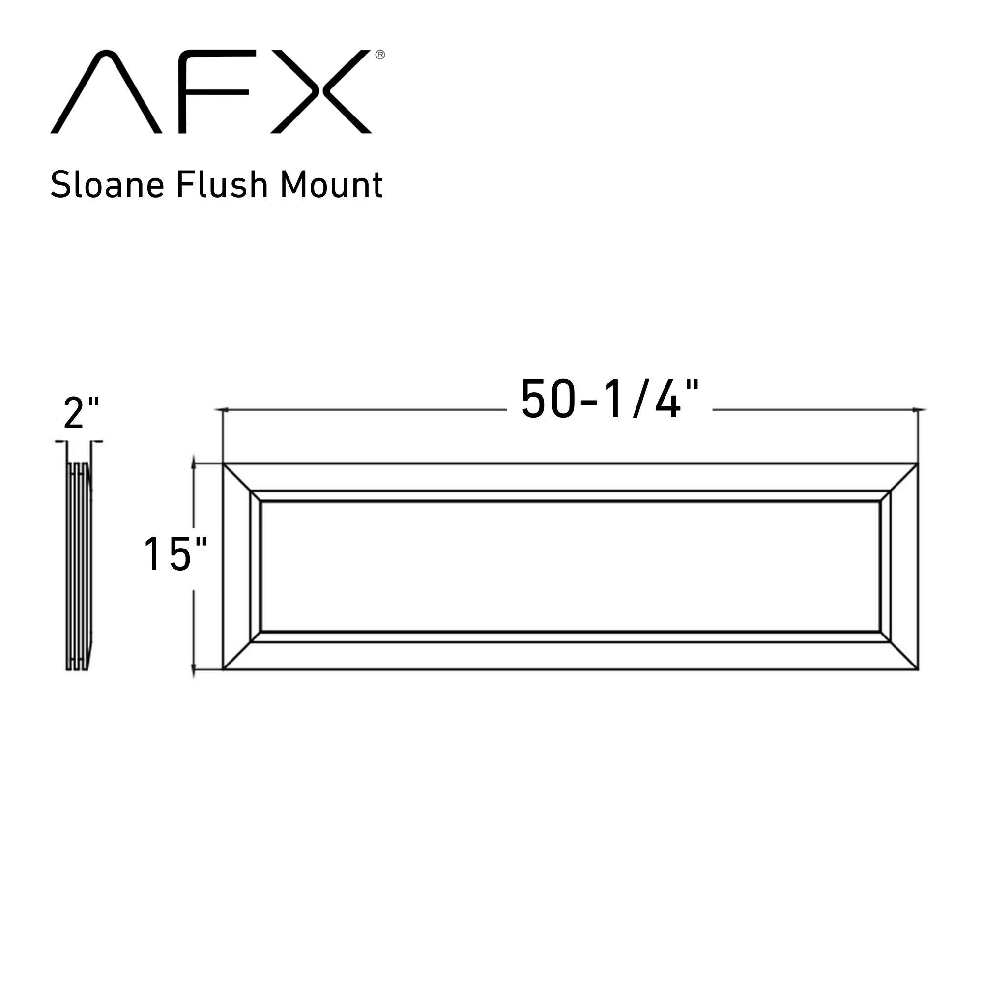 Sloane 50" LED Linear Flush Mount, Satin Nickel Finish