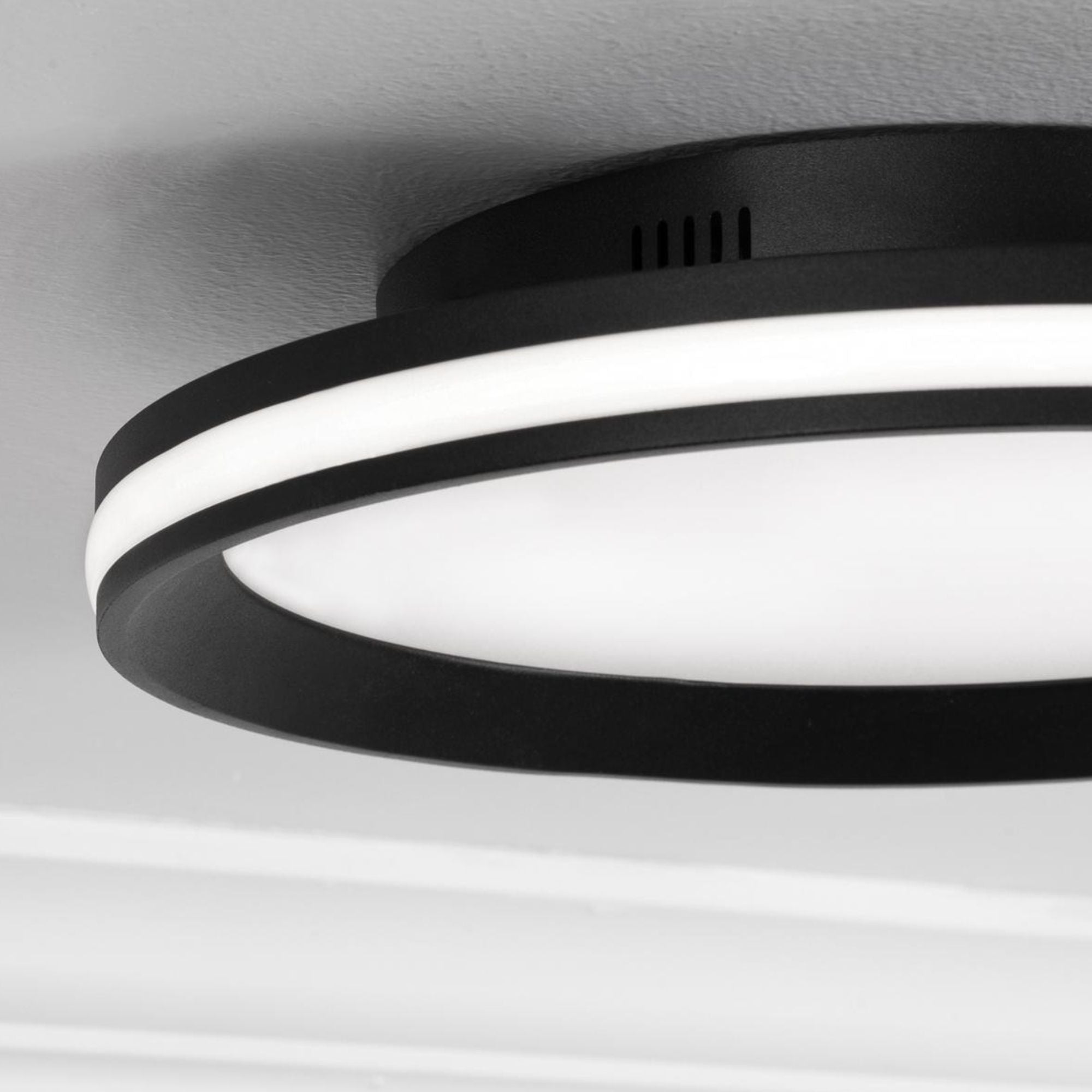 Sona 12" LED Flush Mount, Black Finish
