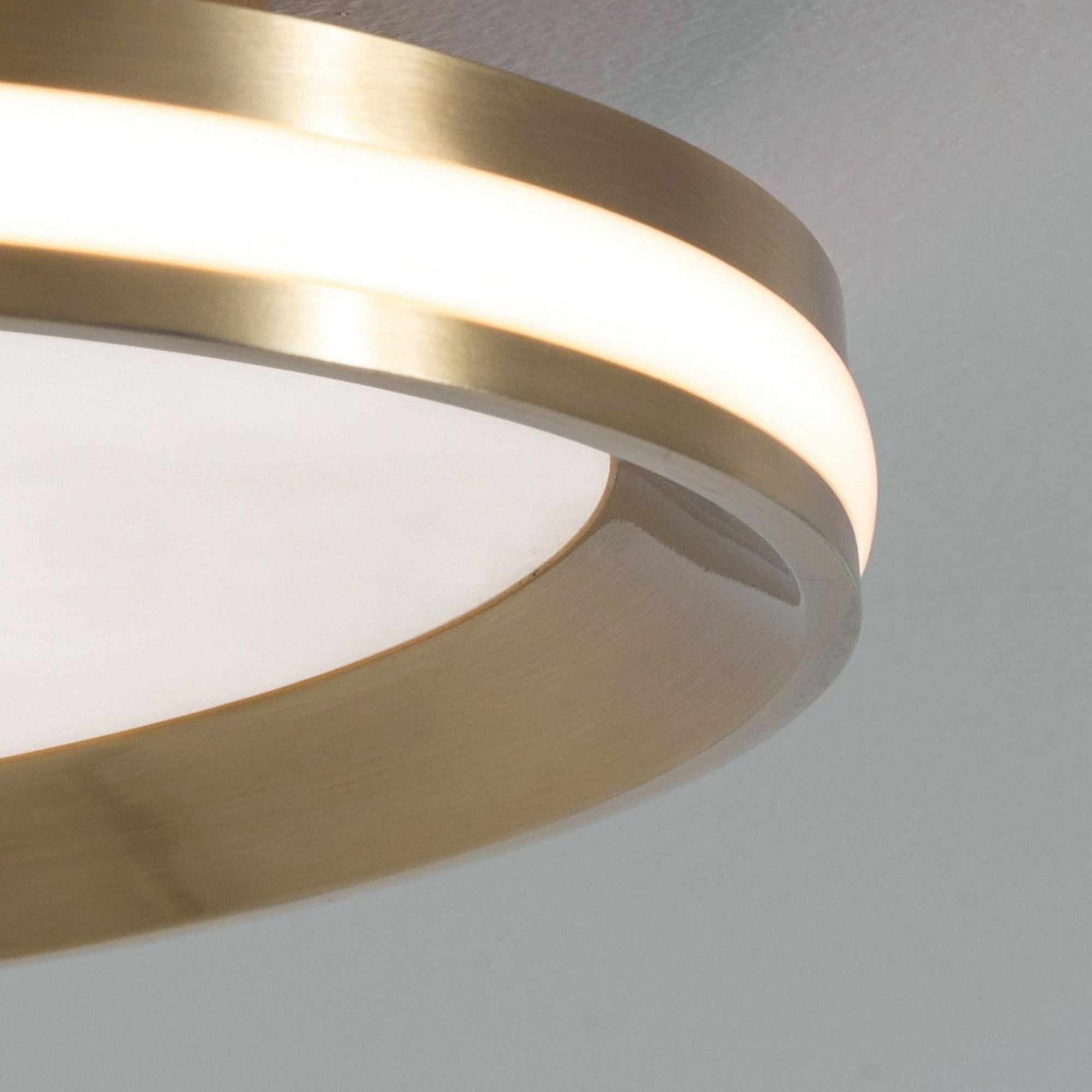 Sona 12" LED Flush Mount, Satin Brass Finish