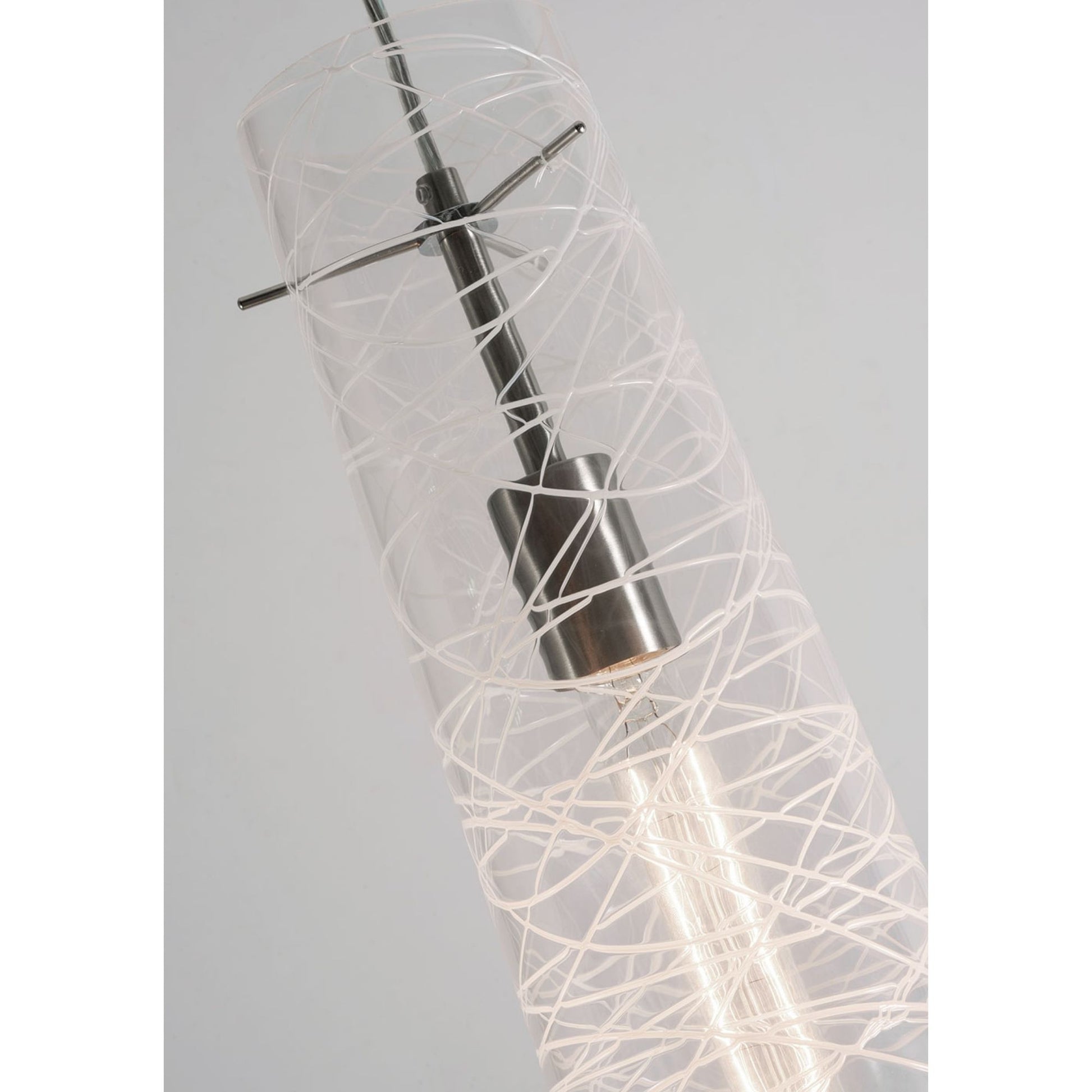 Spun 16" 3-Light Pendant, Satin Nickel & Clear Shade - Bees Lighting