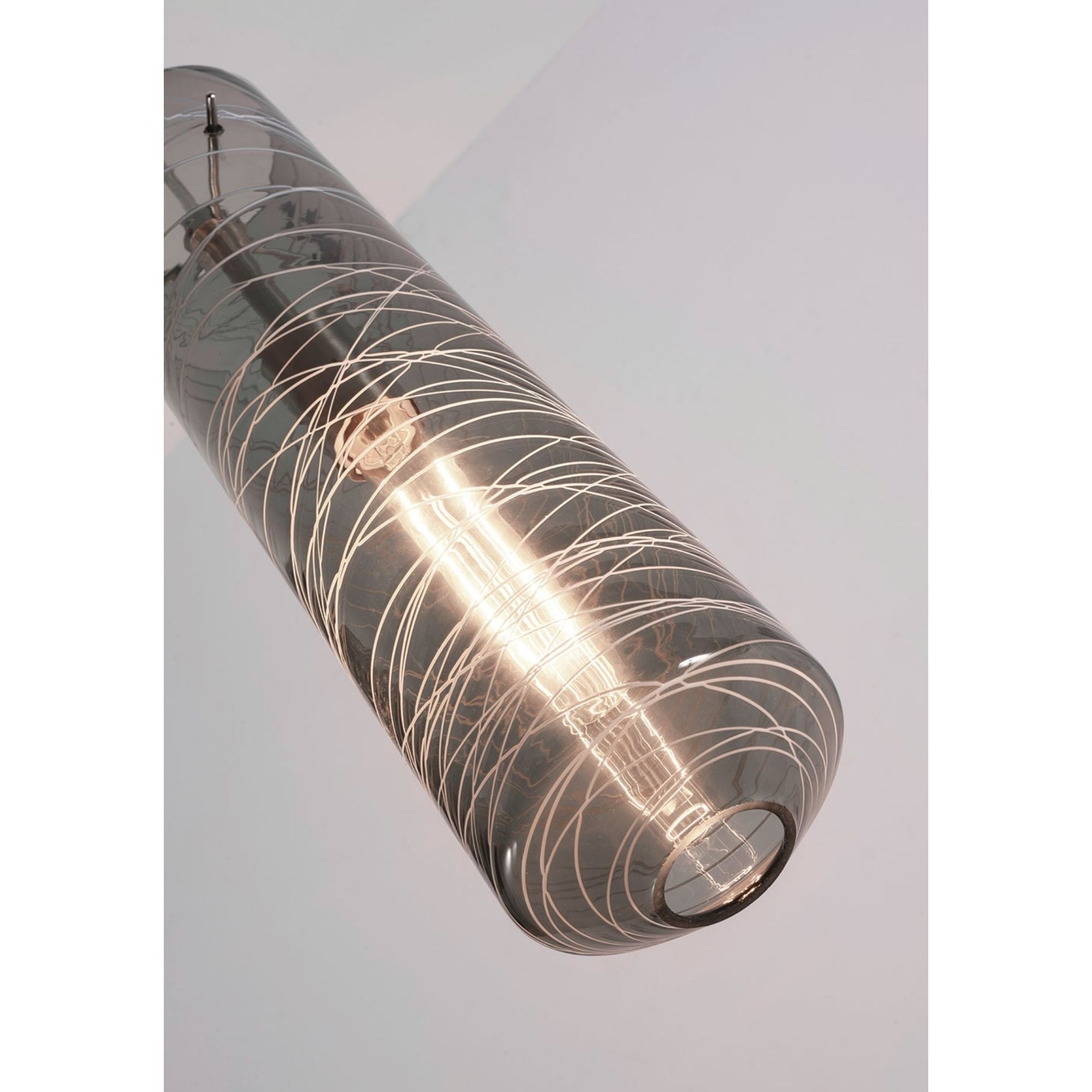 Spun 5 in. Pendant Light Satin Nickel Finish Smoke Shade - Bees Lighting