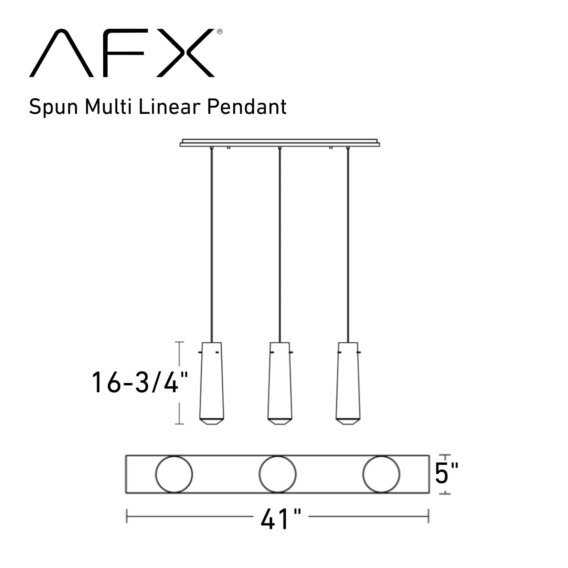 Spun 41" 3-Light Linear Pendant, Satin Nickel & Smoke Shade - Bees Lighting