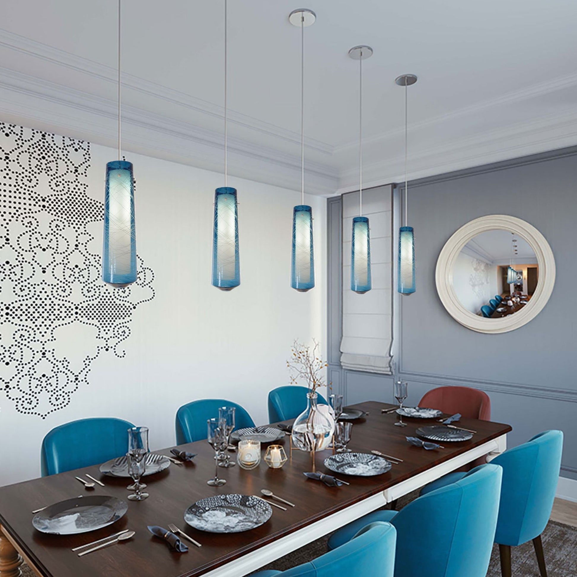 Spun 5" LED Mini Pendant, 3000K, Satin Nickel & Clear Shade, 120V - Bees Lighting
