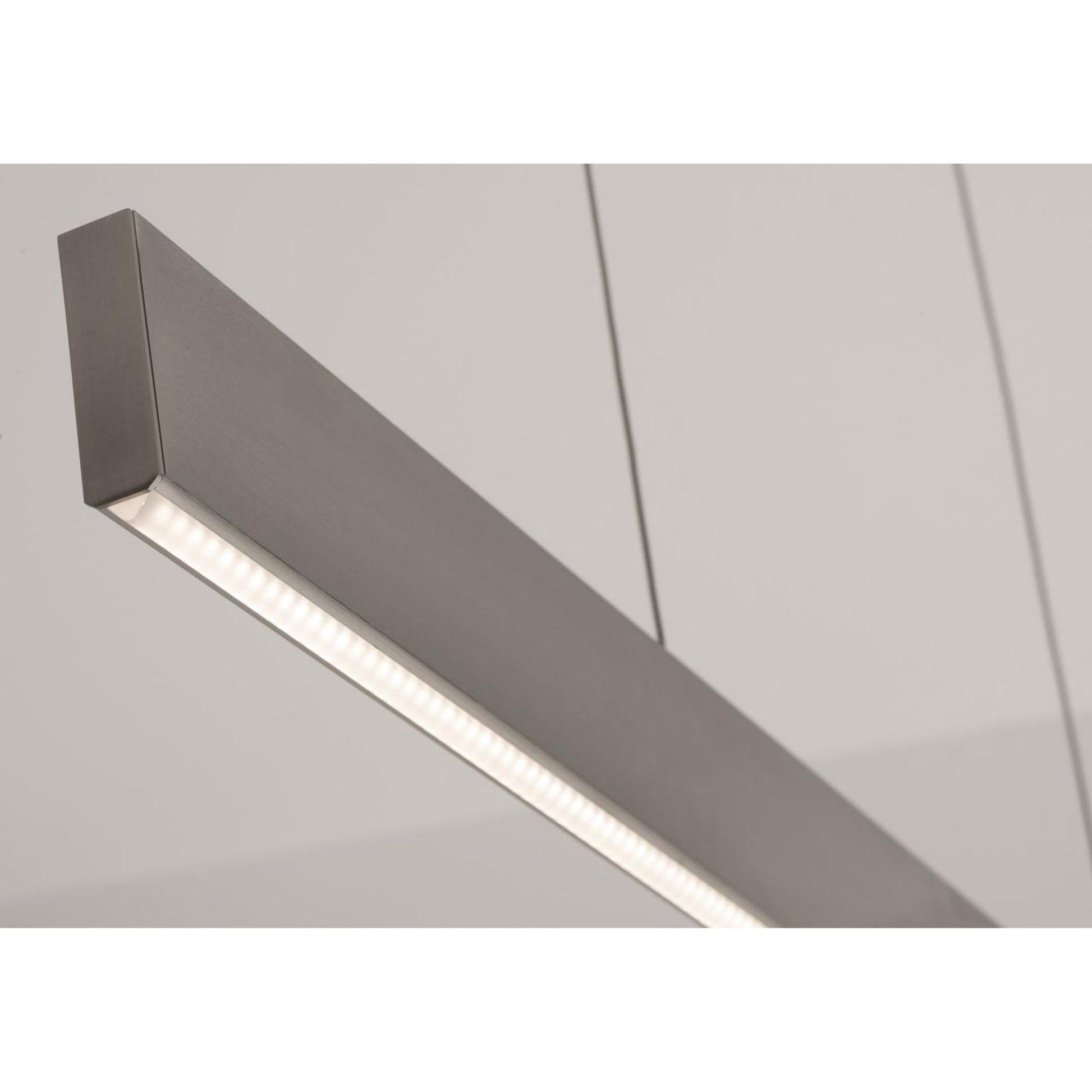 Stealth 36" LED Linear Pendant, Satin Nickel Finish, 120-277V - Bees Lighting