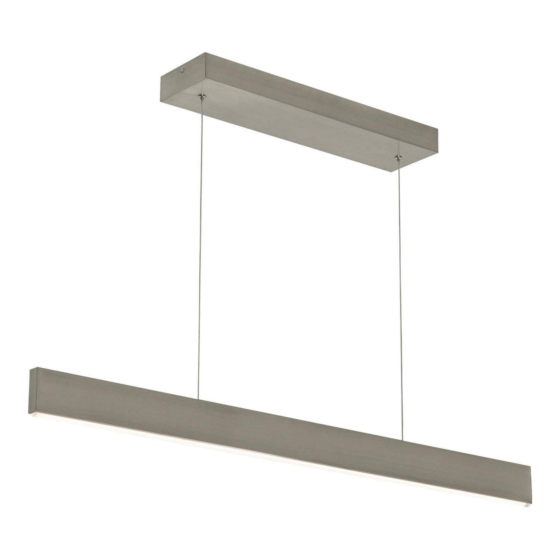 Stealth 36" LED Linear Pendant, Satin Nickel Finish, 120-277V - Bees Lighting