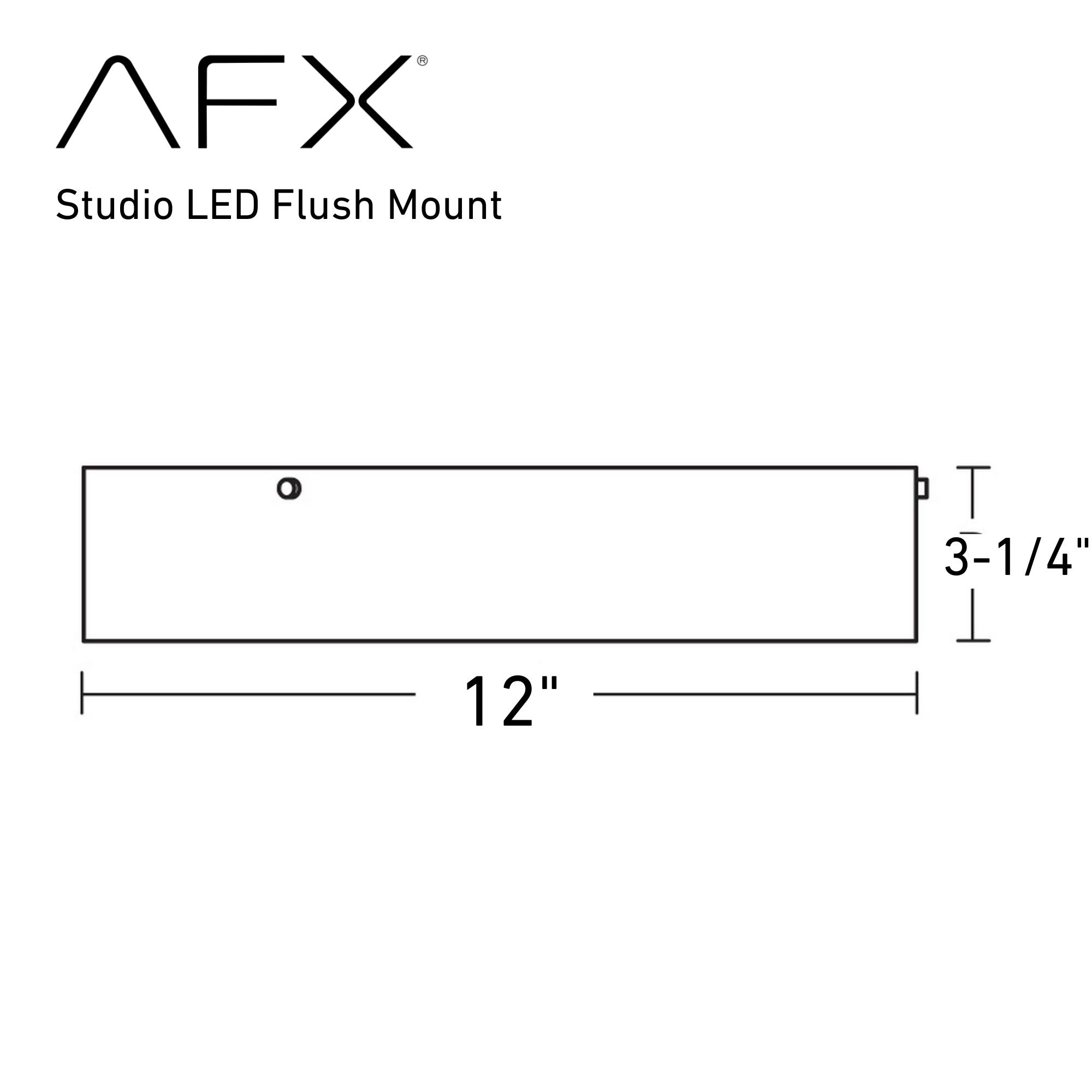 Studio 12" LED Flush Mount, Black Finish