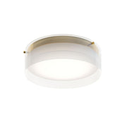 Studio 12" LED Flush Mount, Satin Brass Finish