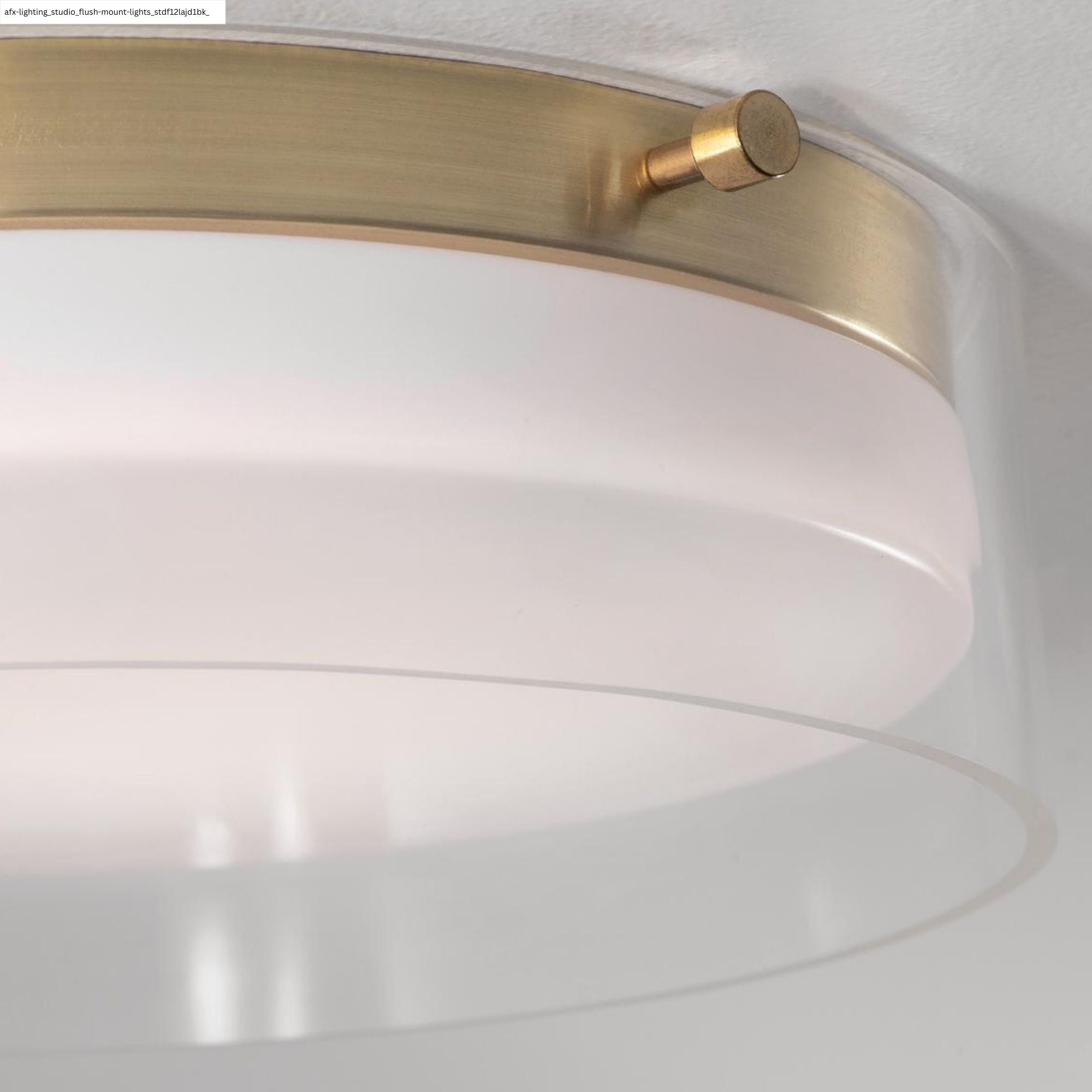Studio 12" LED Flush Mount, Satin Brass Finish