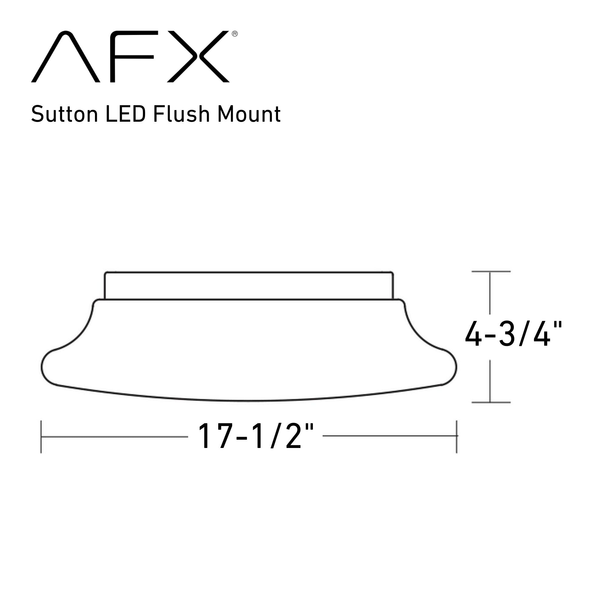 Sutton 18 in. LED Flush Mount Light with Motion Sensor Selectable CCT Satin Nickel Finish - Bees Lighting