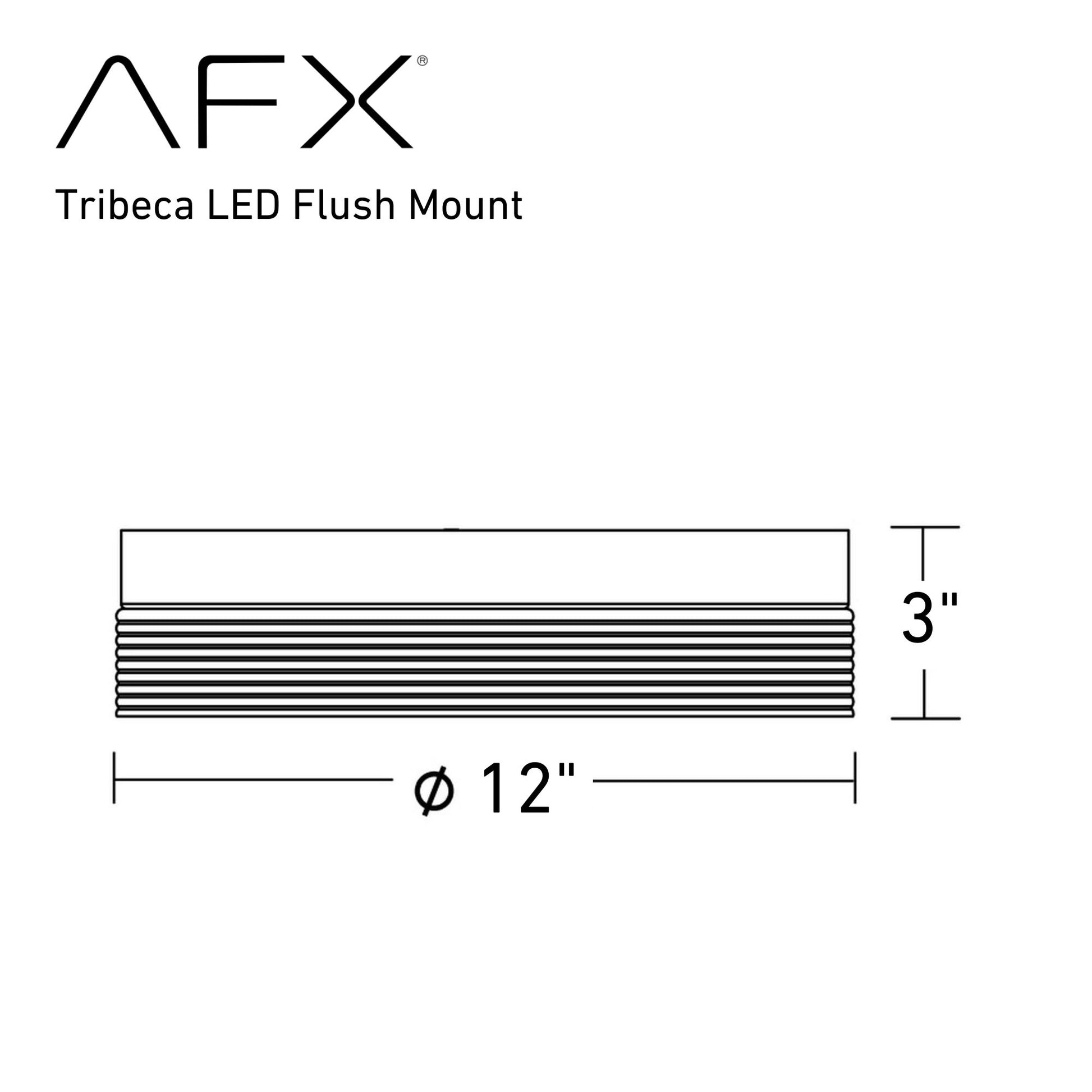 Tribeca 12" LED Flush Mount, Black Finish - Bees Lighting