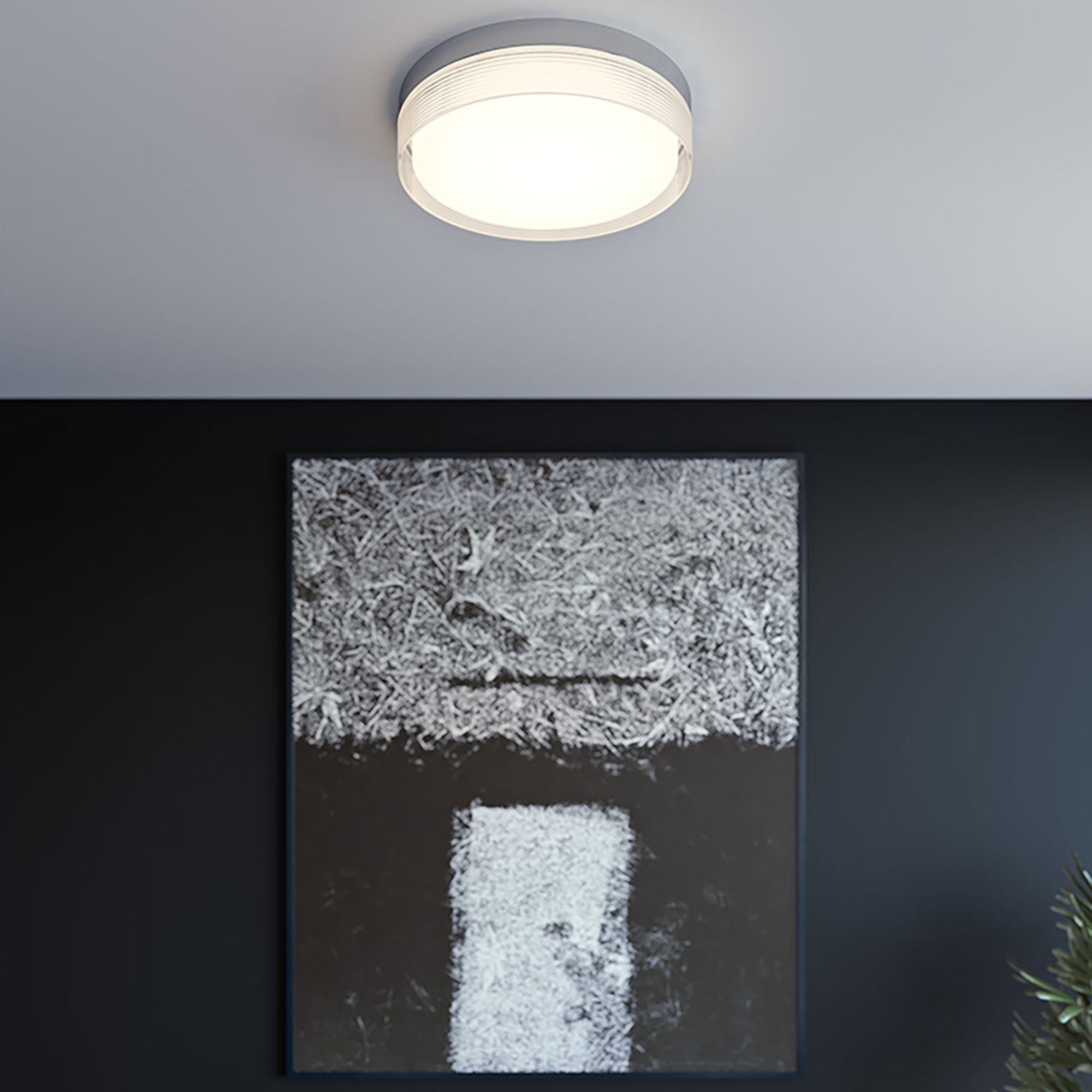 Tribeca 16" LED Flush Mount, Satin Nickel Finish - Bees Lighting