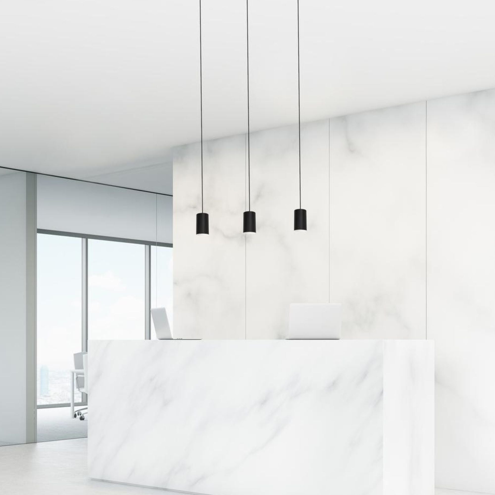 Tyke 36 in. 3 Lights Pendant Light Black Finish - Bees Lighting
