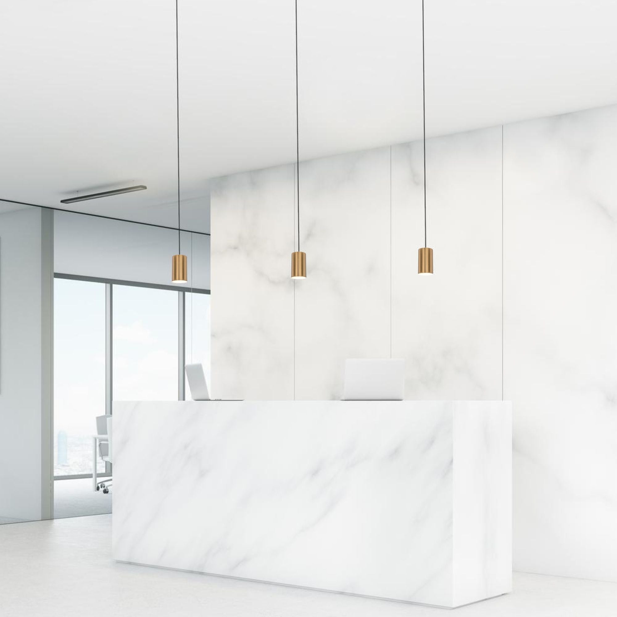 Tyke 4 in. Pendant Light Satin Brass Finish - Bees Lighting