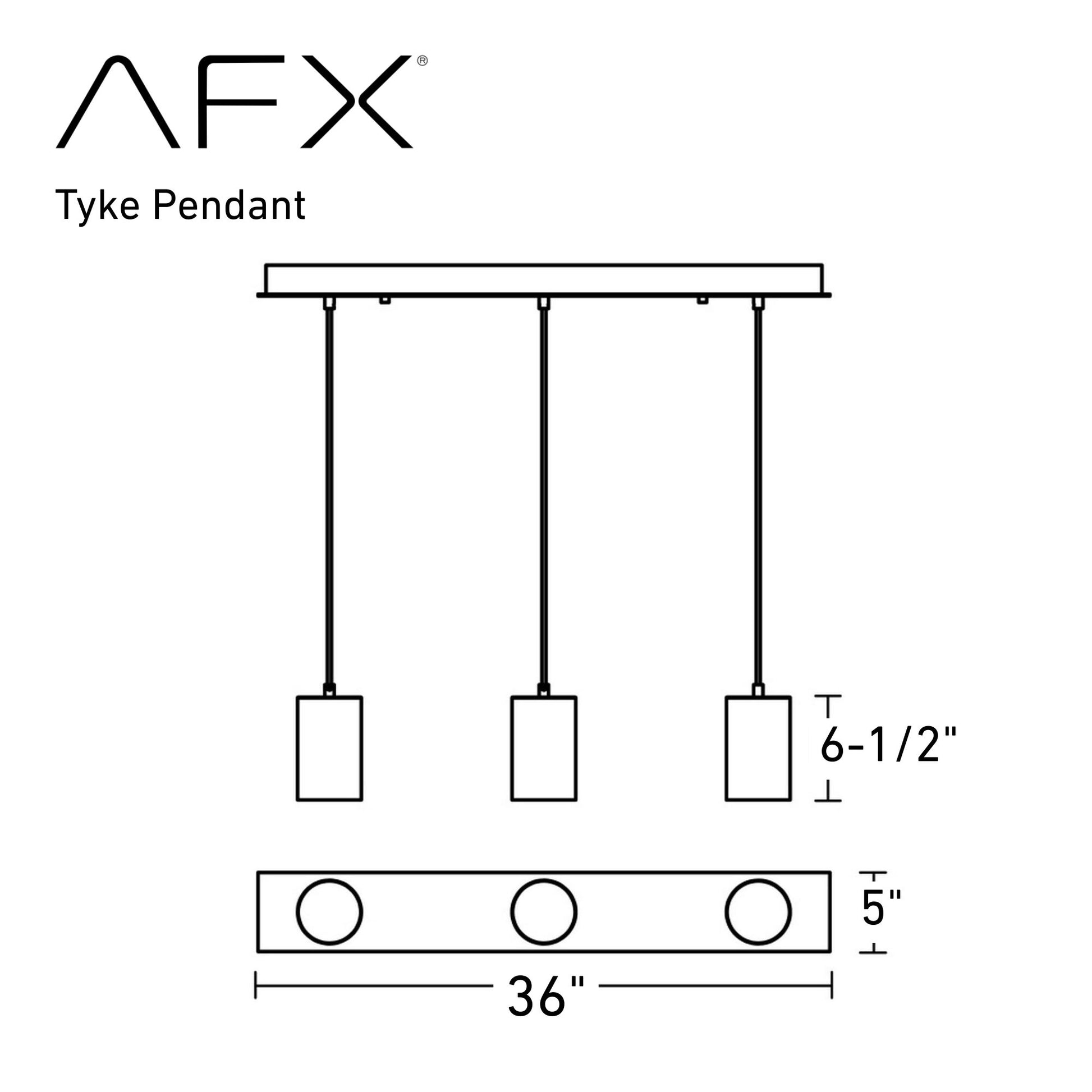 Tyke 36" 3-Light Linear Pendant, Satin Brass Finish - Bees Lighting