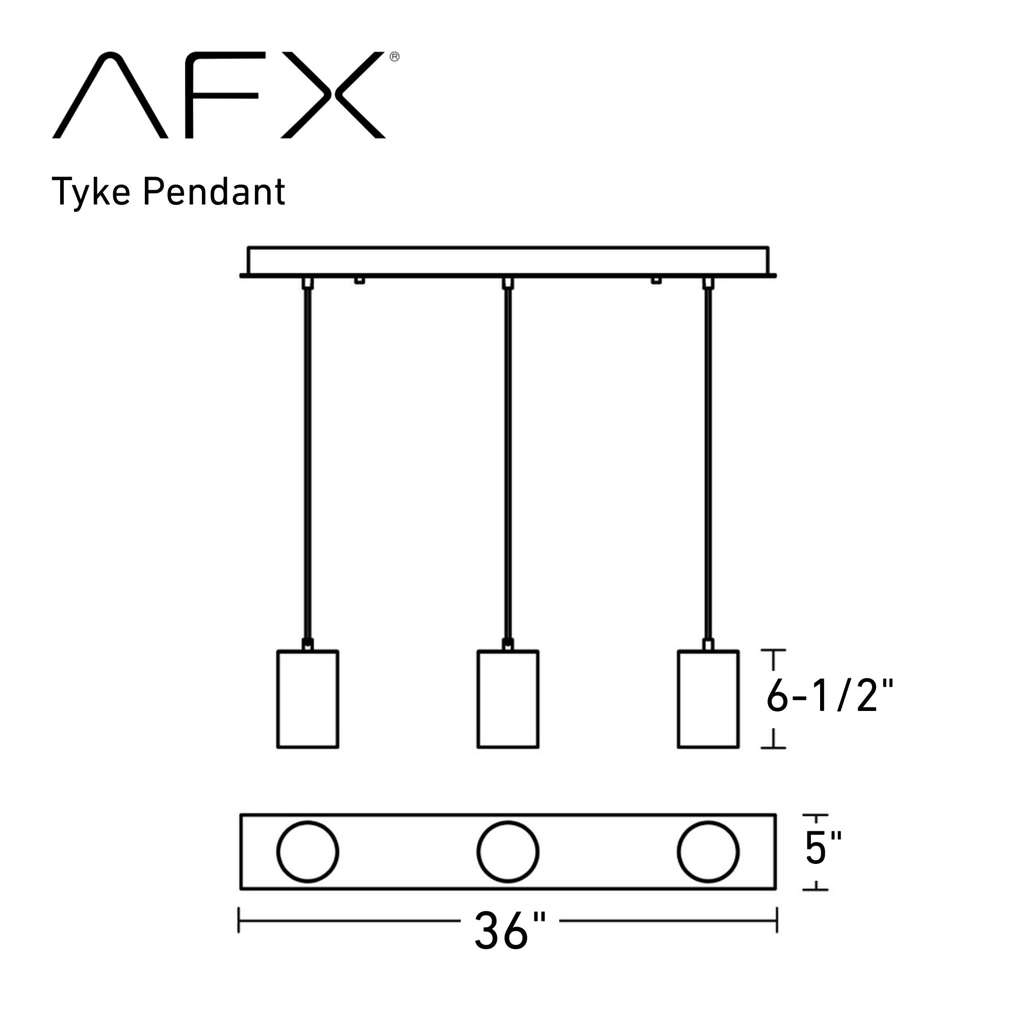 Tyke 36" 3-Light Linear Pendant, Satin Brass Finish - Bees Lighting