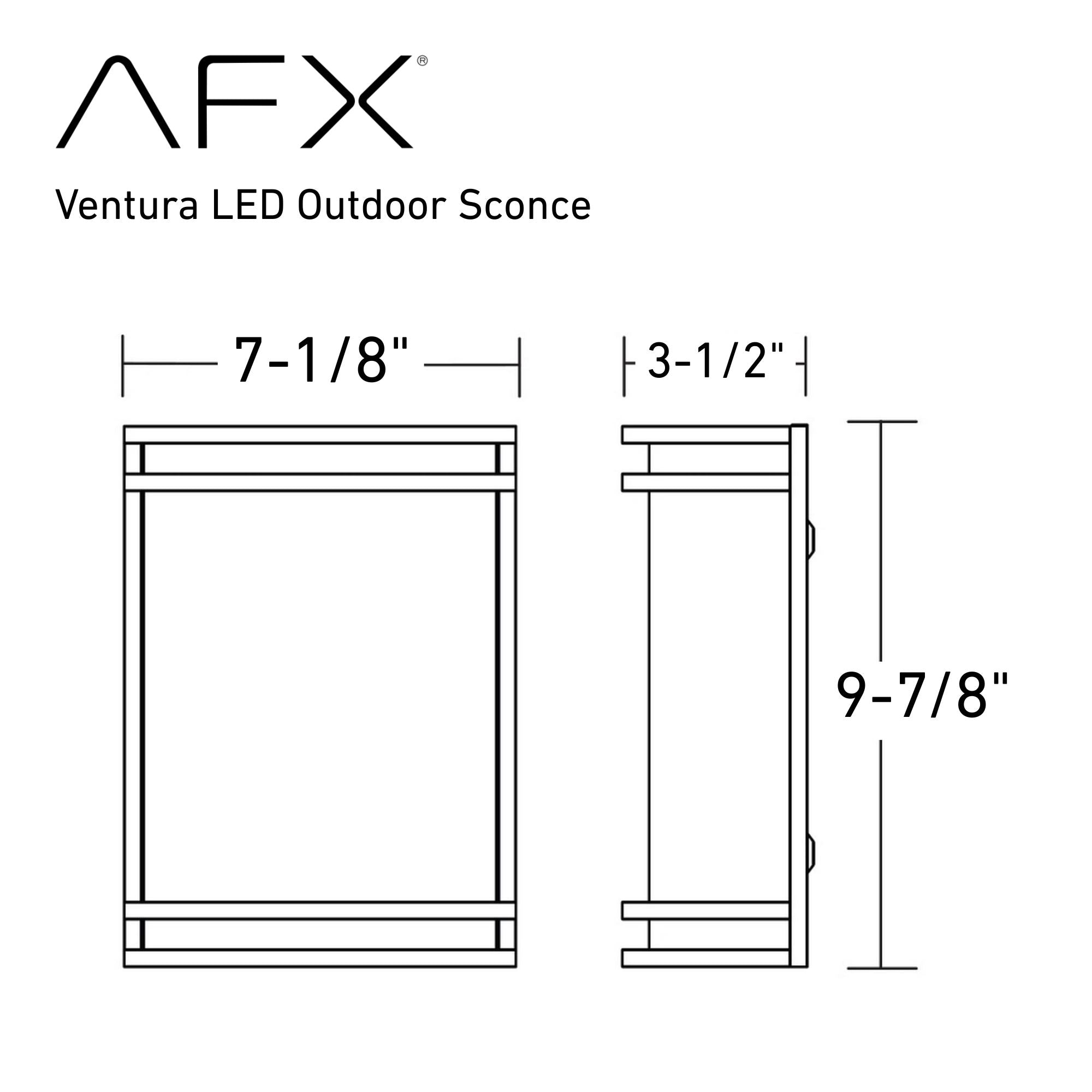 Ventura 10 in. LED Outdoor Wall Light Bronze Finish - Bees Lighting