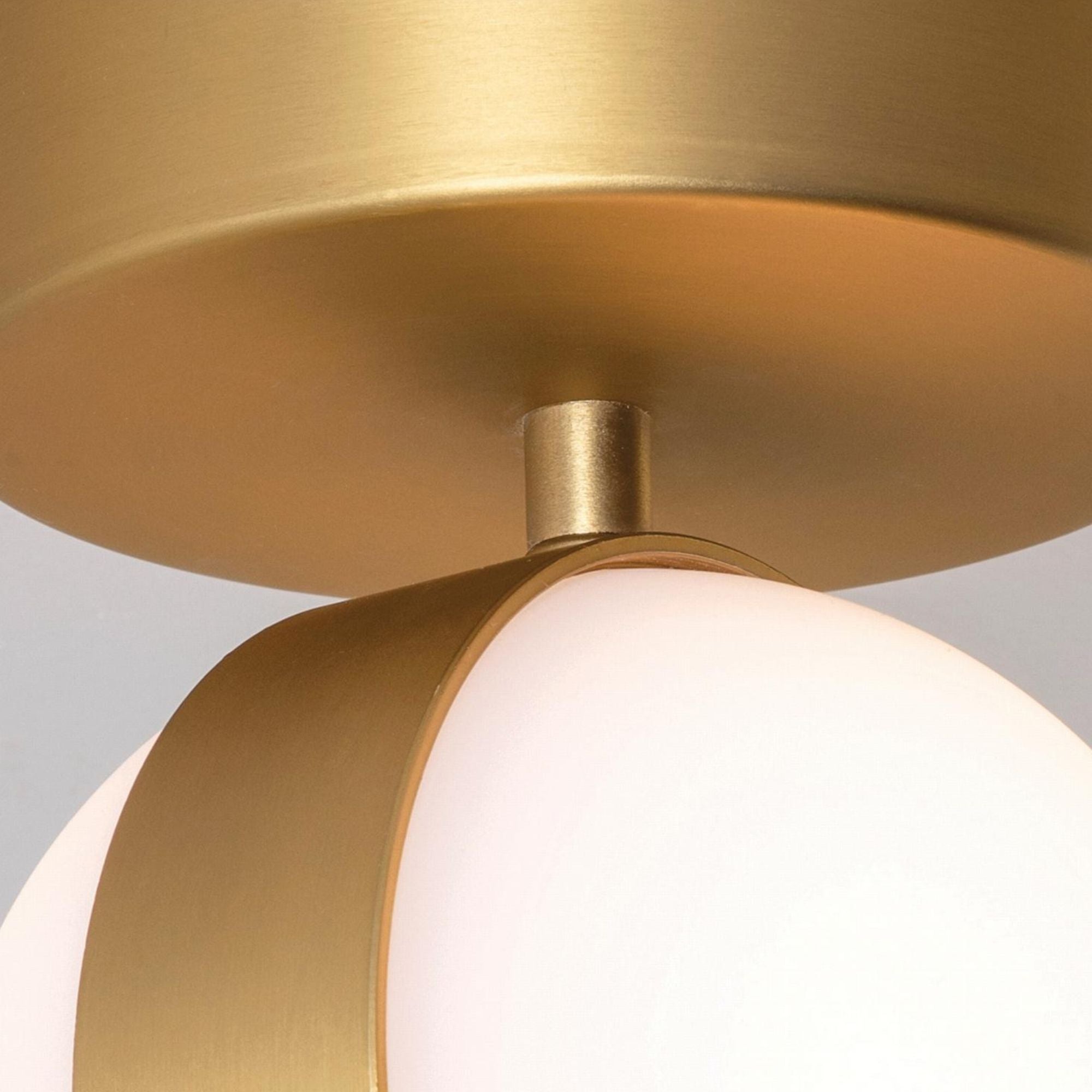 Verona 5" LED Flush Mount, Light Antique Brass Finish
