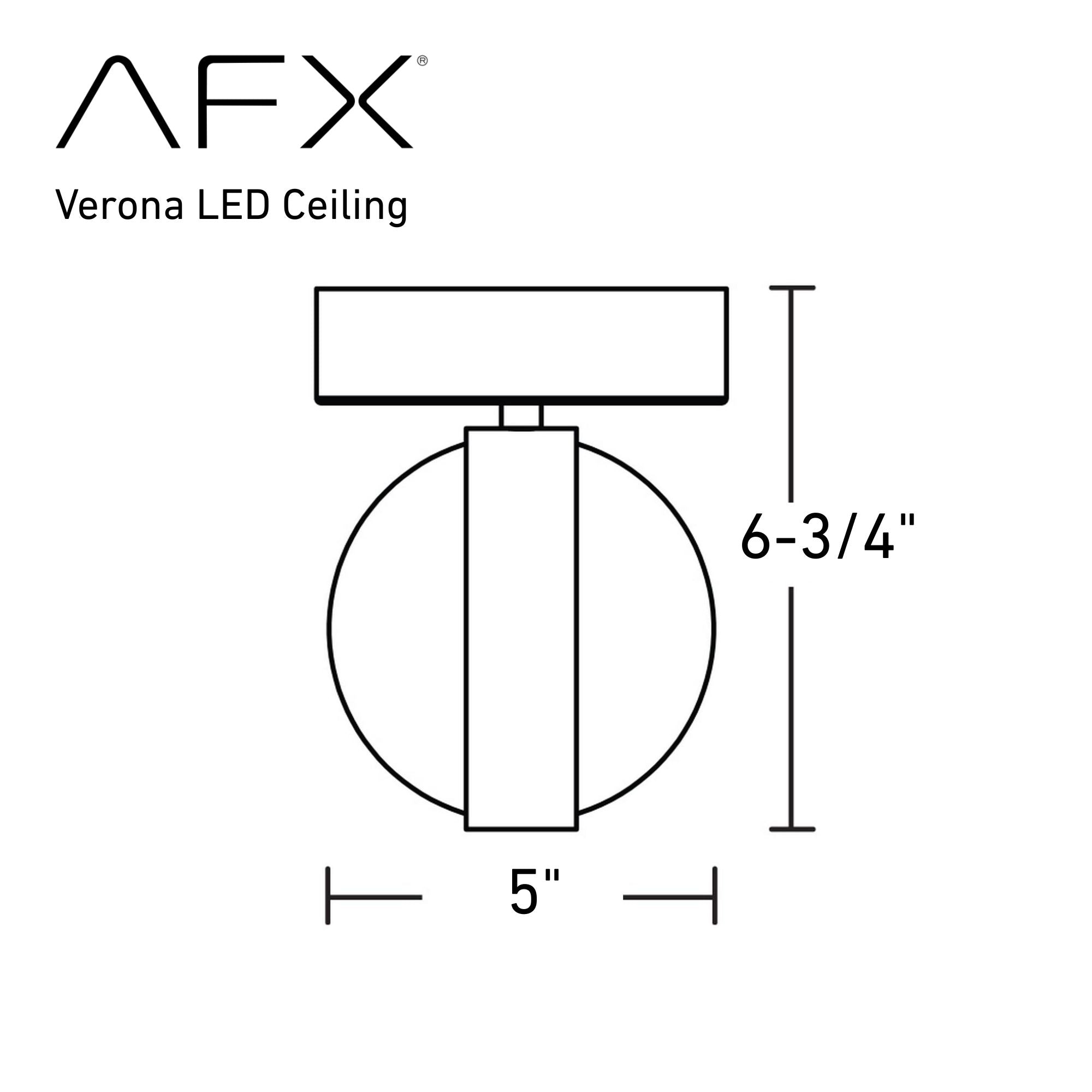 Verona 5" LED Flush Mount, Light Antique Brass Finish