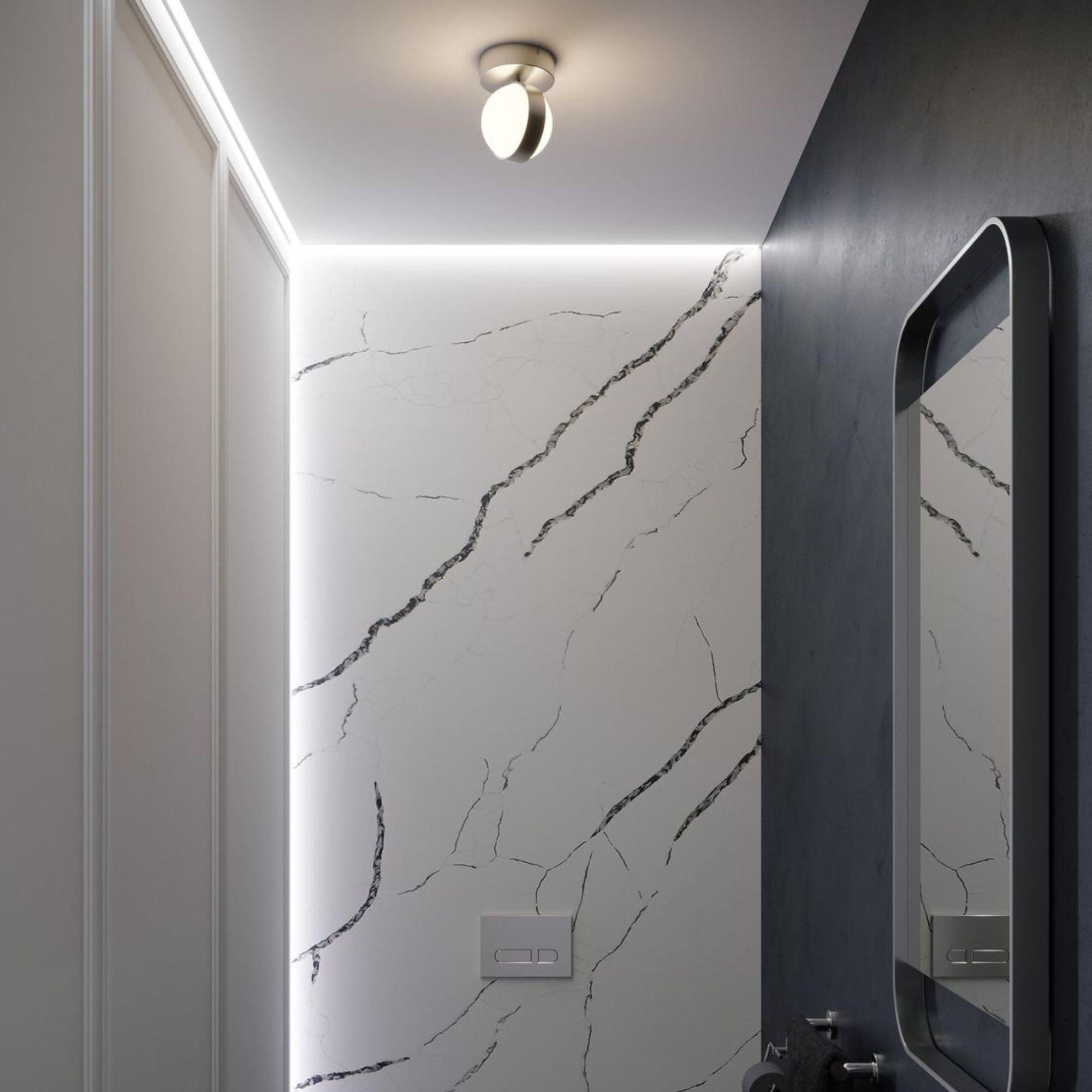 Verona 5" LED Flush Mount, Satin Nickel Finish