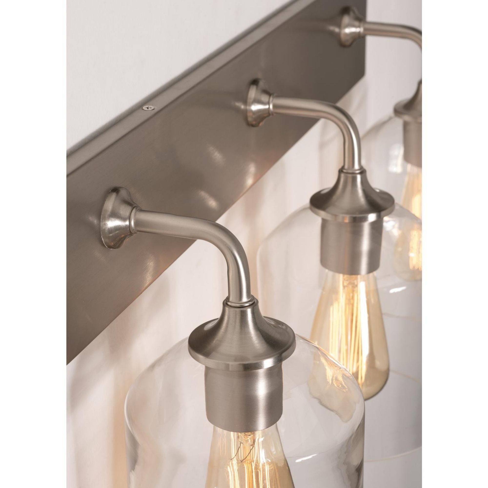 William 2 Lights 15 In. Vanity Light Satin Nickel Finish - Bees Lighting