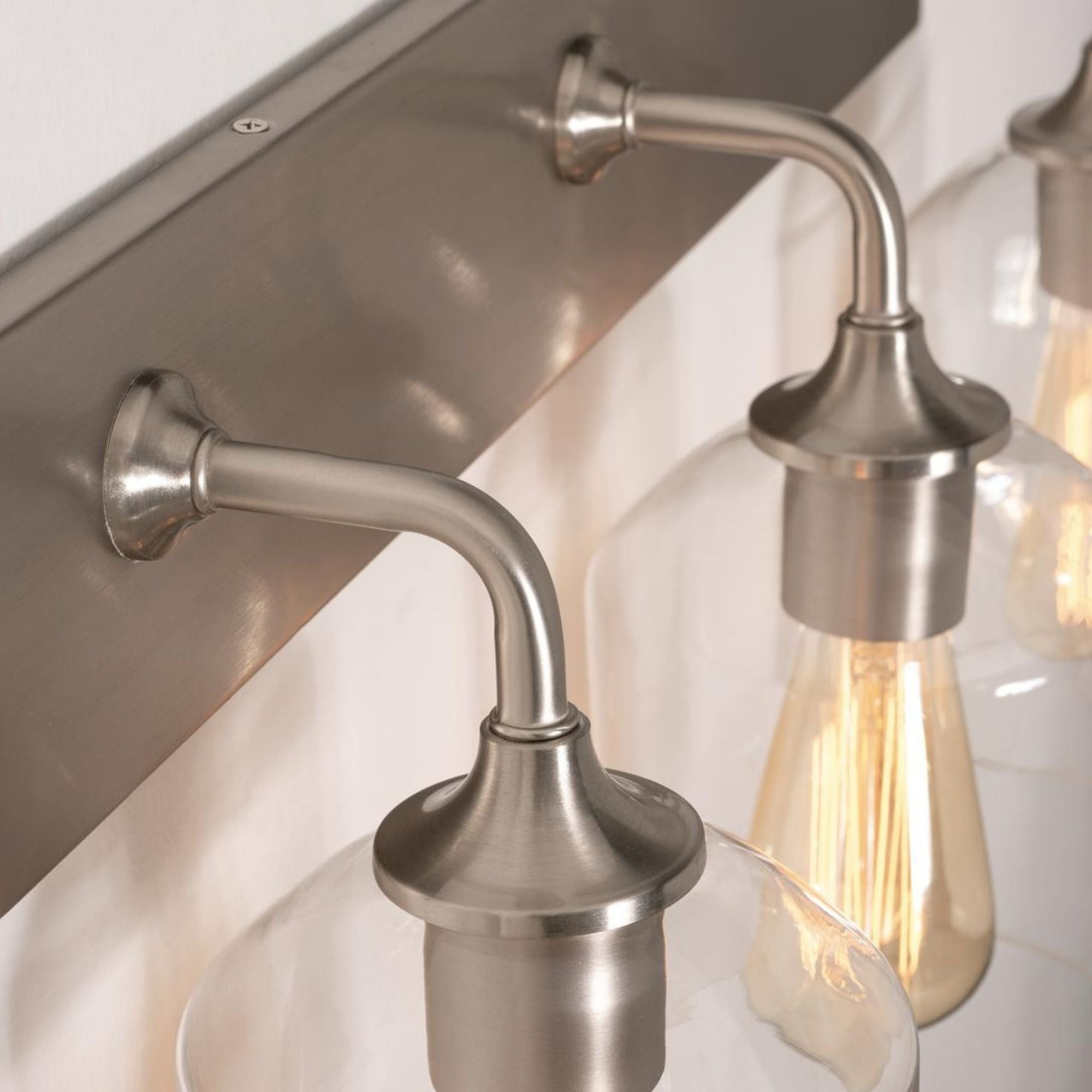 William 3 Lights 24 In. Vanity Light Satin Nickel Finish - Bees Lighting
