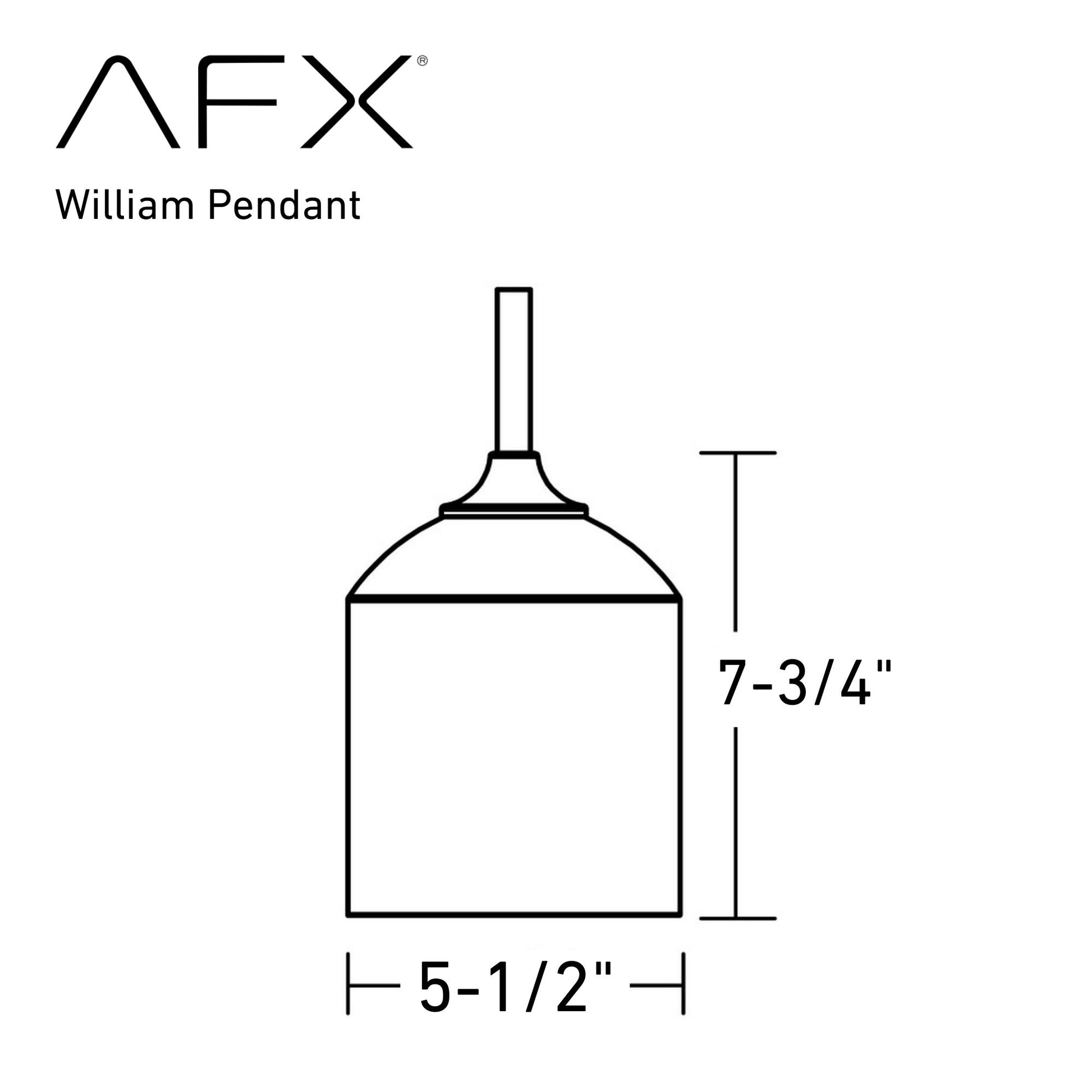 William 6" Mini Pendant, Satin Nickel Finish - Bees Lighting