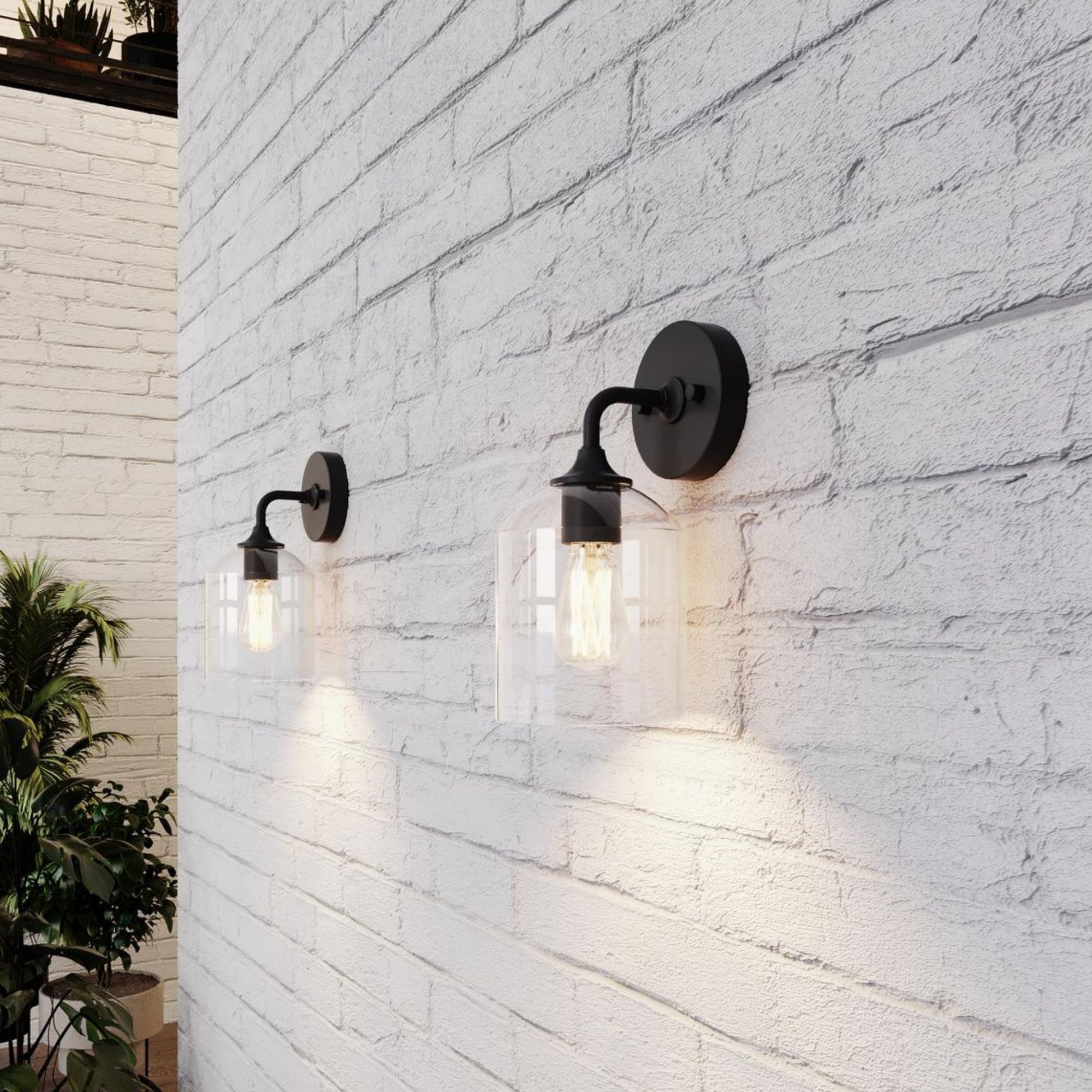 William 12 In. Armed Sconce Black Finish - Bees Lighting
