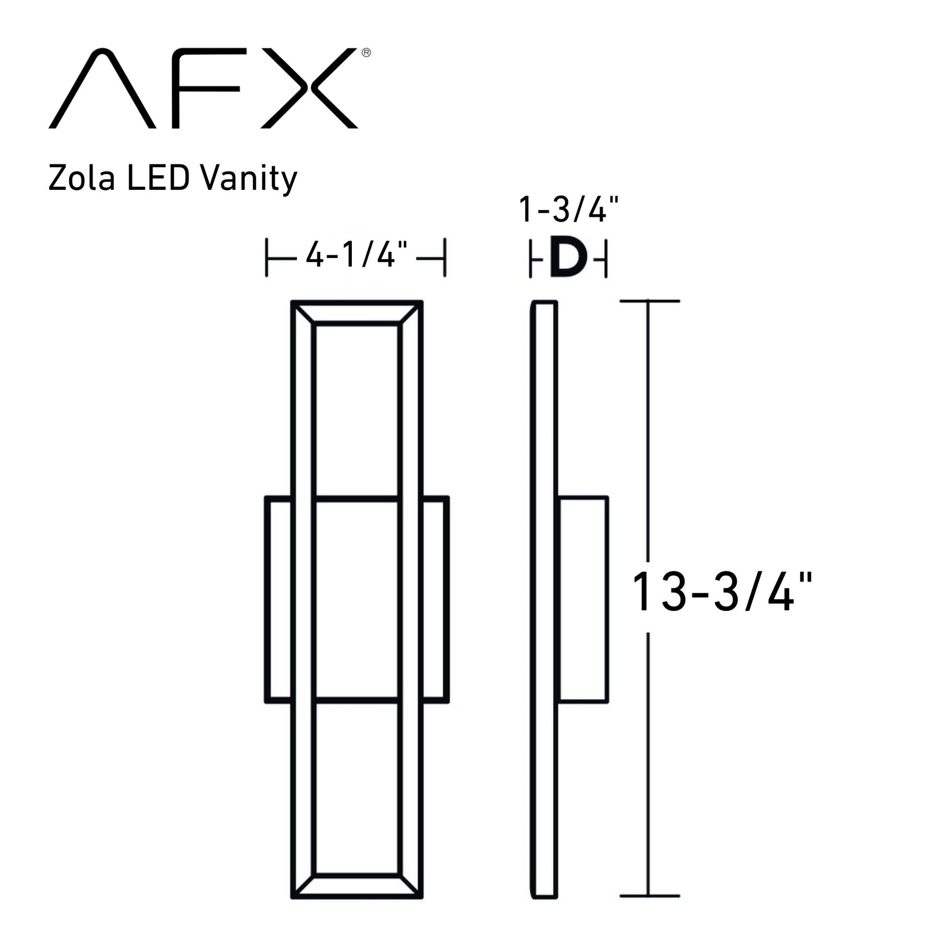 Zola 14" LED Vanity, Satin Nickel Finish - Bees Lighting