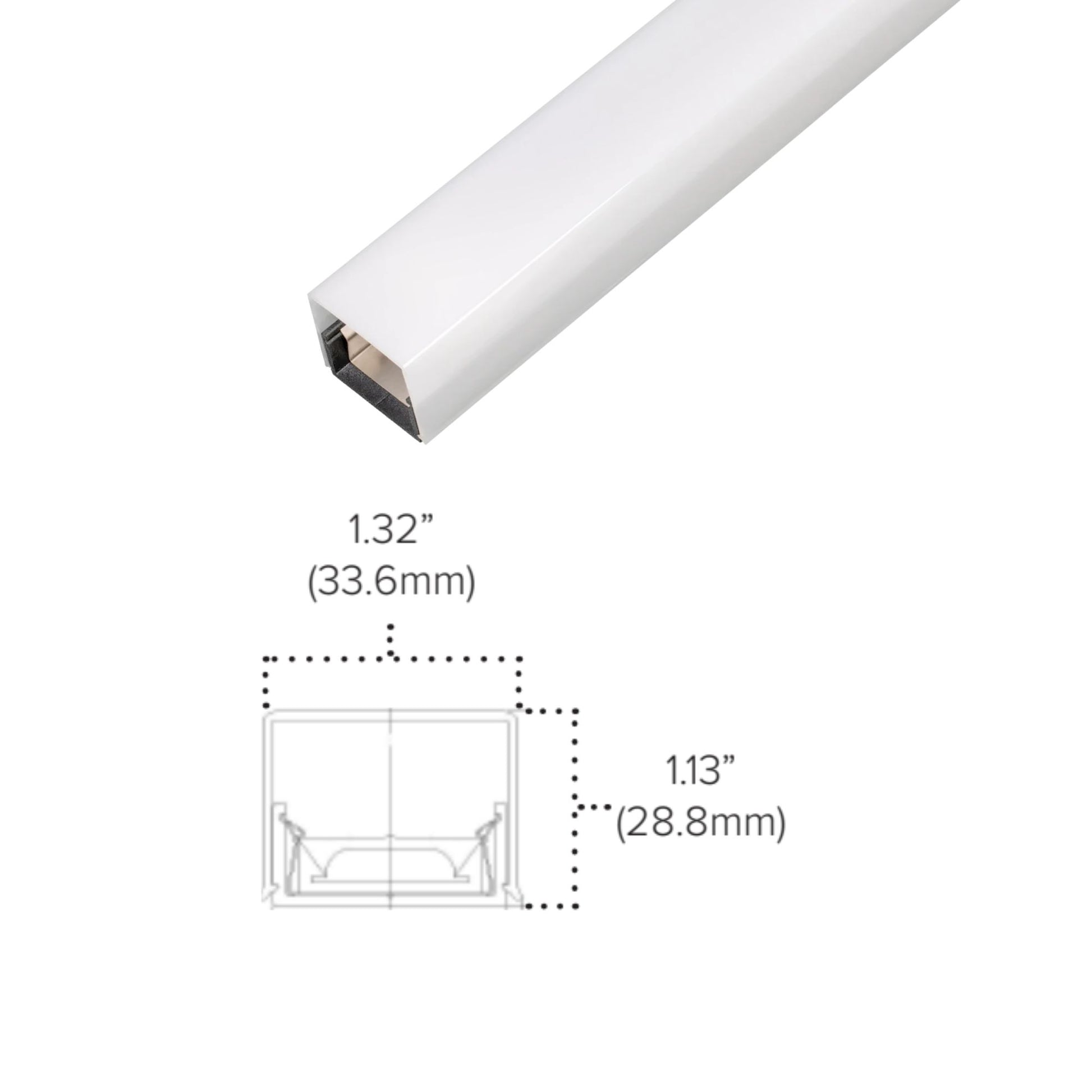 American Lighting - Hybrid 3 RGBW 4ft Deep Aluminum Mounting Channel with Lens, Black Finish | Bees Lighting