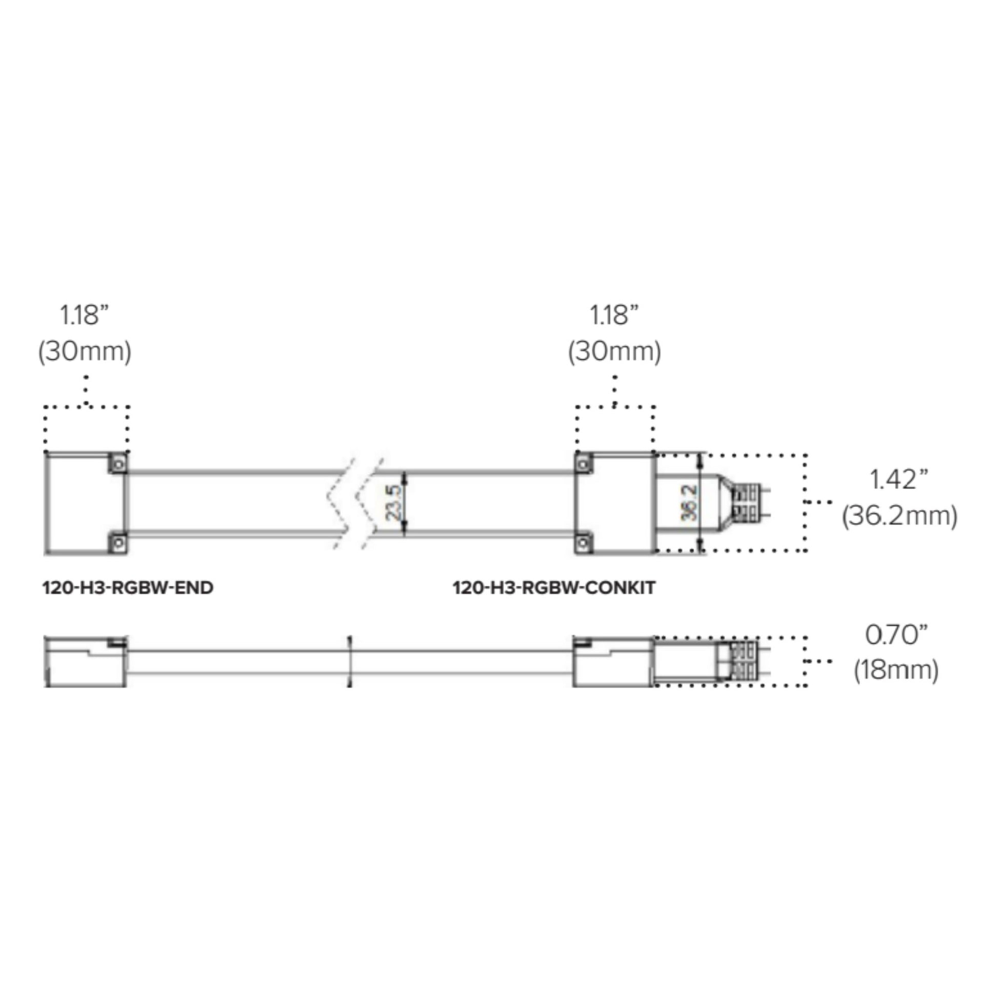 American Lighting - Hybrid 3 RGBW End Cap | Bees Lighting