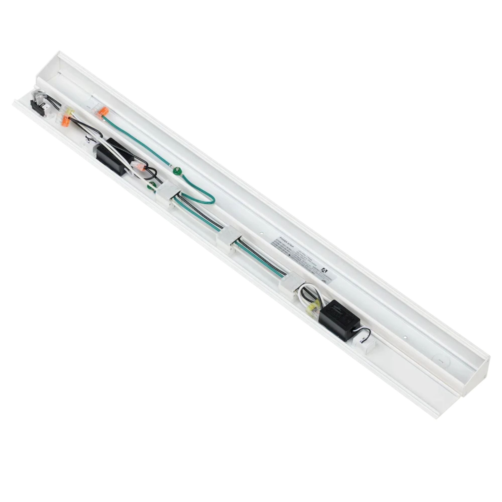 American Lighting - Atom 30" Under Cabinet Power Strip with 3 Receptacles and USB Ports, White | Bees Lighting