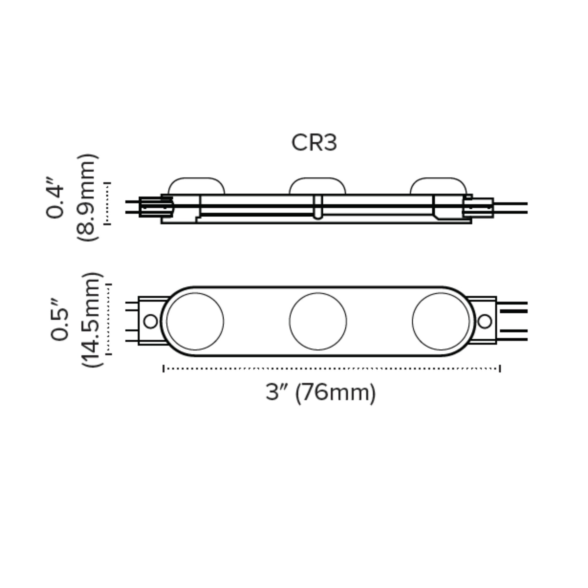 American Lighting - Static White LED Channel Ray Modules - 3000K, 170" String, 20 Modules, IP66 Rated | Bees Lighting