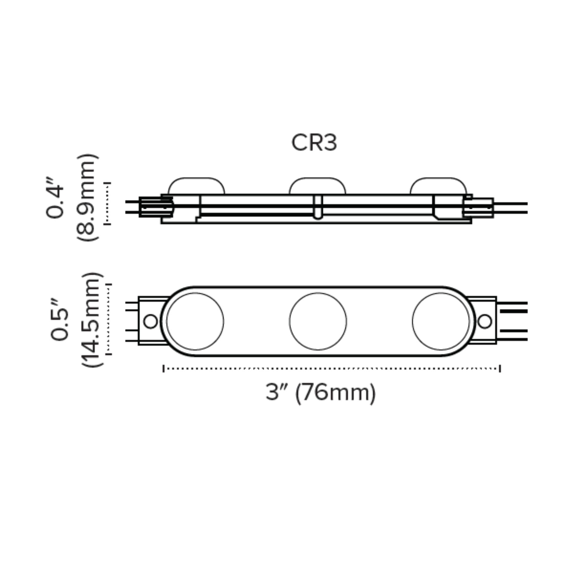 American Lighting - Static White LED Channel Ray Modules - 3000K, 170" String, 20 Modules, IP66 Rated | Bees Lighting