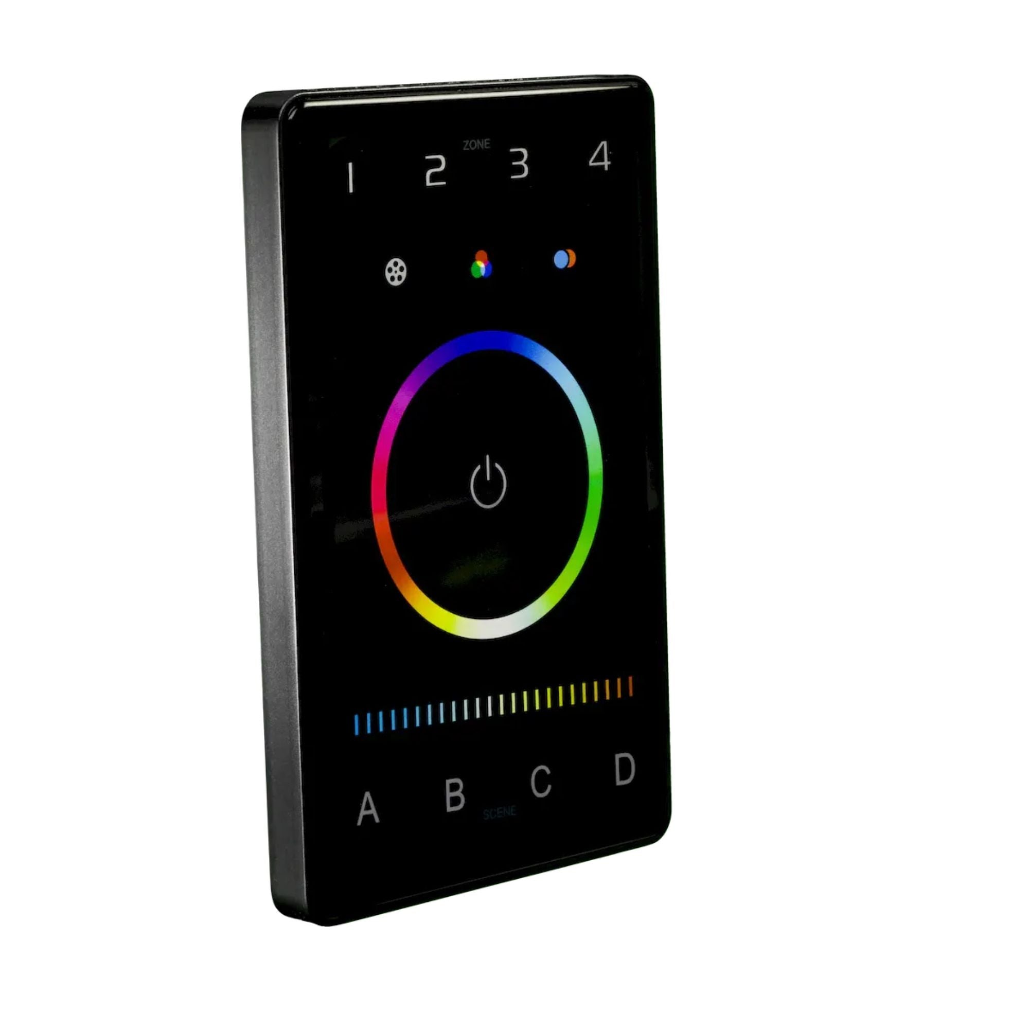 American Lighting CTRLW-DMXB-RGBTW-4Z RGBTW 4-Zone DMX Wall Controller, Touch-Sensitive, 12-24V DC