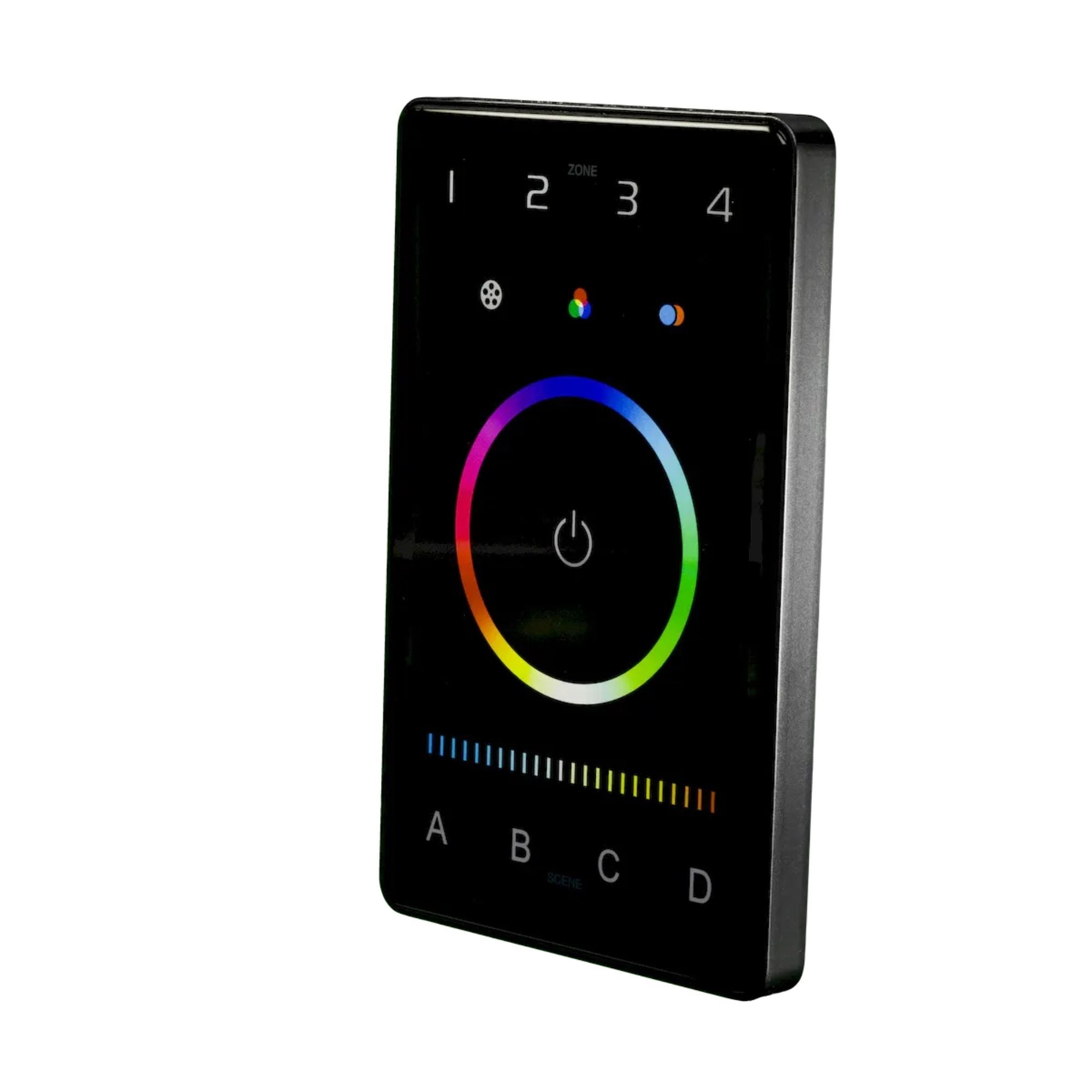American Lighting CTRLW-DMXB-RGBTW-4Z RGBTW 4-Zone DMX Wall Controller, Touch-Sensitive, 12-24V DC