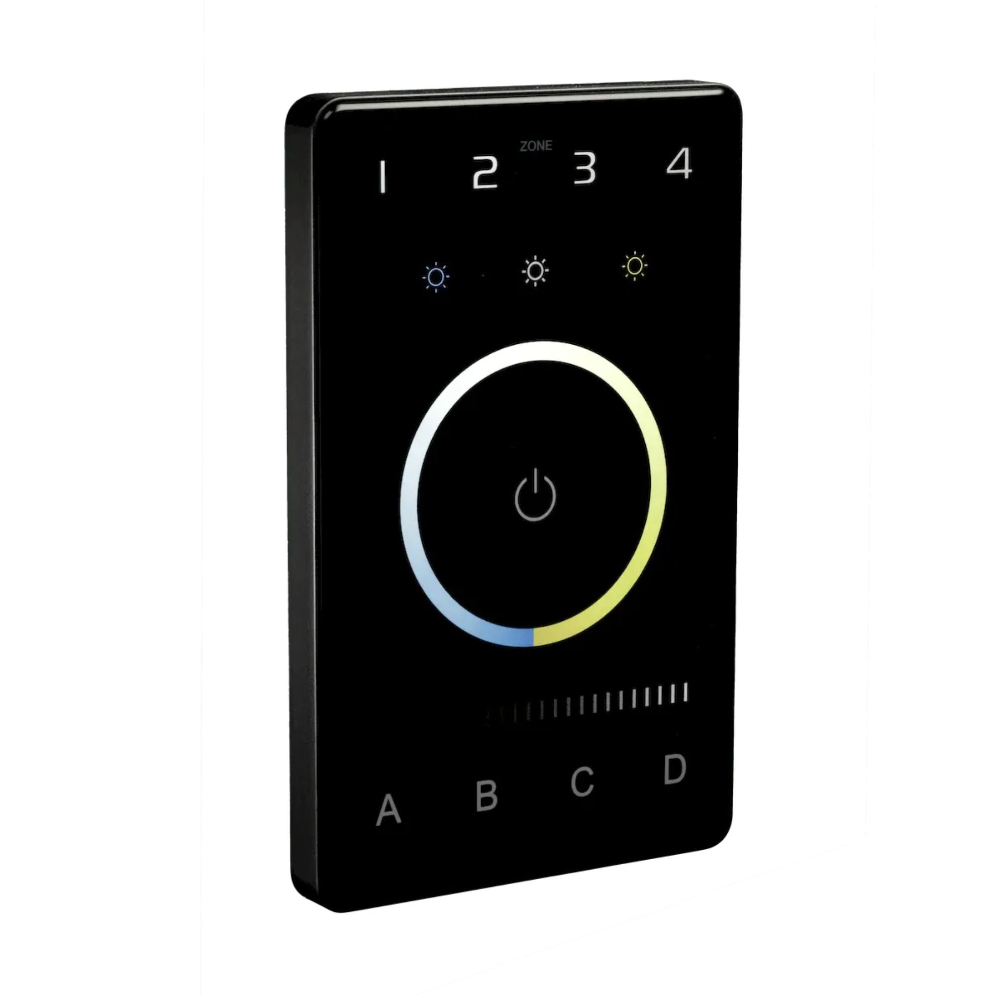 American Lighting CTRLW-DMXB-TW-4Z Tunable White 4-Zone DMX Wall Controller, Touch-Sensitive, 12-24V DC