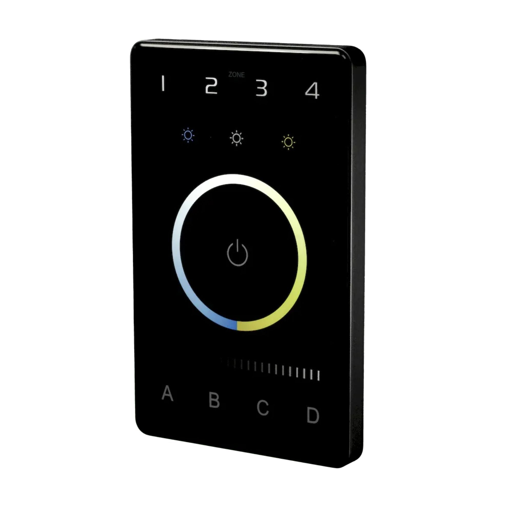 American Lighting CTRLW-DMXB-TW-4Z Tunable White 4-Zone DMX Wall Controller, Touch-Sensitive, 12-24V DC