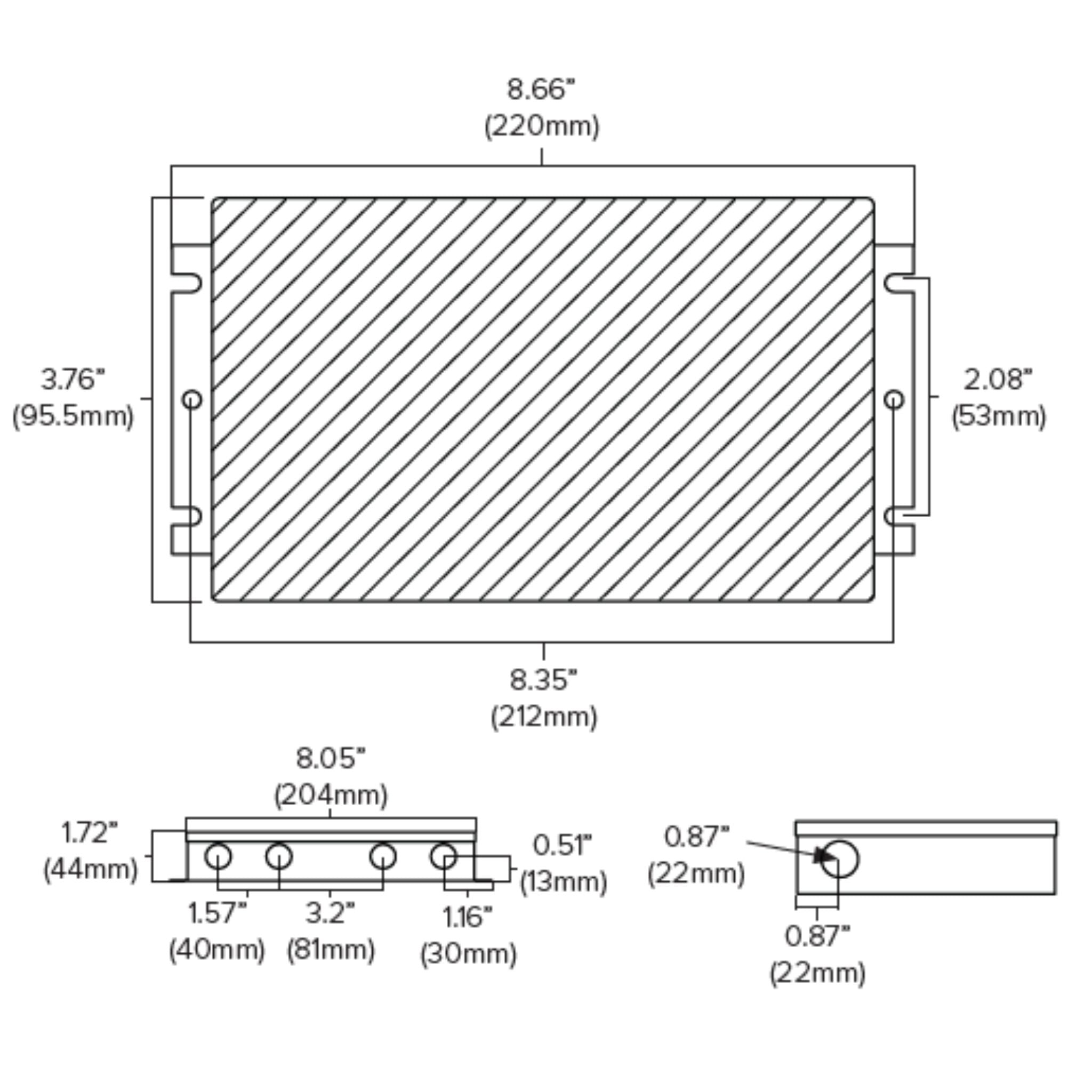 American Lighting LED-DRJ 96W LED Driver 24V DC, Non-Dimming, Integrated Junction Box, Indoor/Outdoor - 120-277V